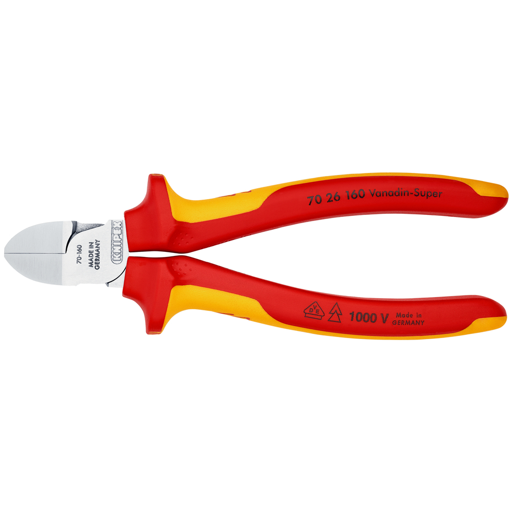 Pince coupante cote 160mm chrome 1000v KNIPEX - 70 26 160