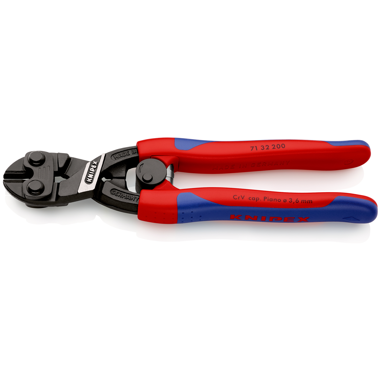 Pince coupe-boulon CoBolt profil de coupe ajouré 200mm - Bi-matière - SC KNIPEX - 7132200SB