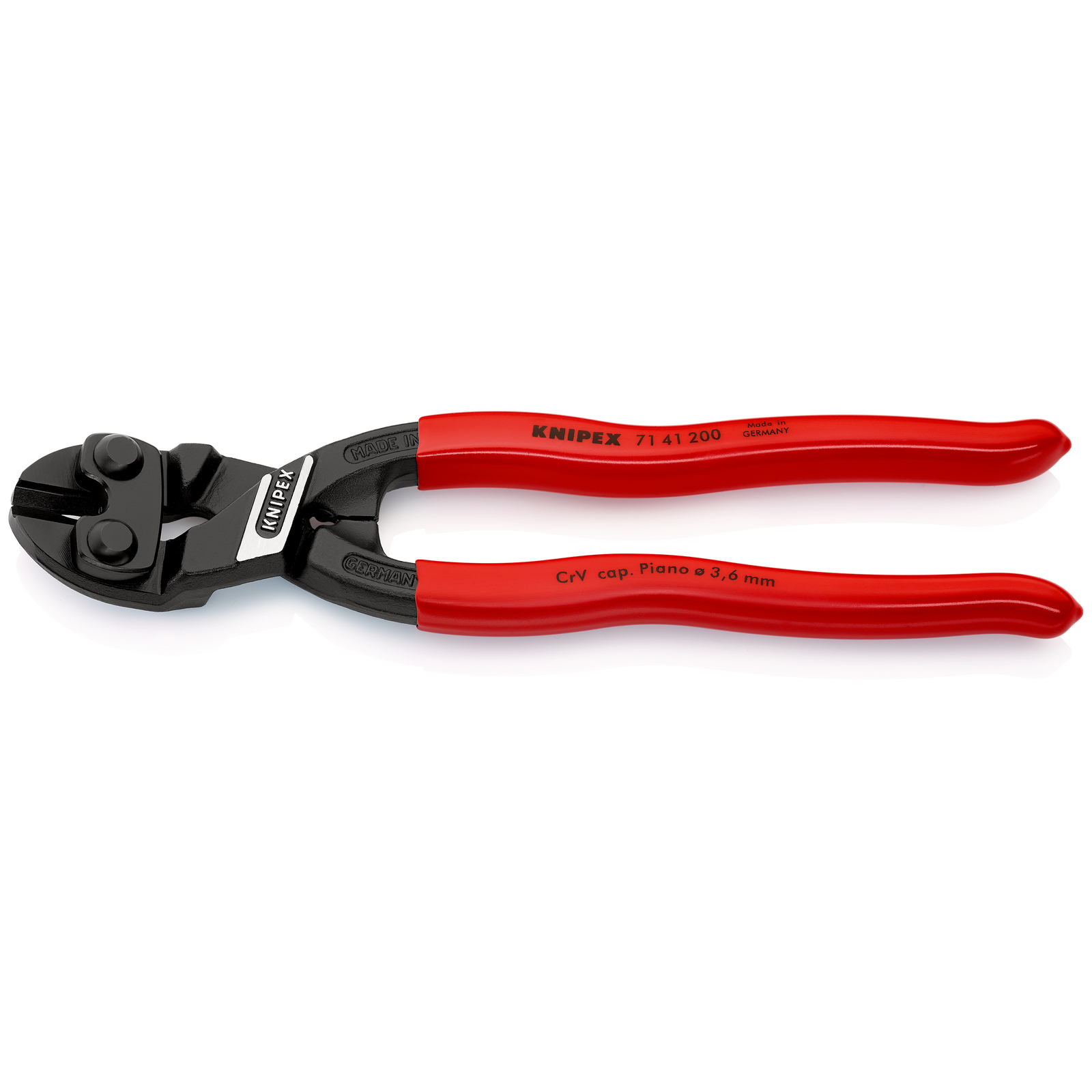 Pince coupe-boulon CoBolt profil de coupe ajouré 200mm 20° - Gainage PVC - SC KNIPEX - 7141200SB