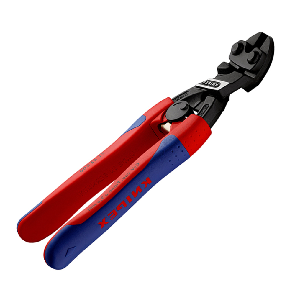 Coupe boulons compact Cobolt Evidé - Coudé - Gainage bi-matière - Avec ressort KNIPEX - 7142200
