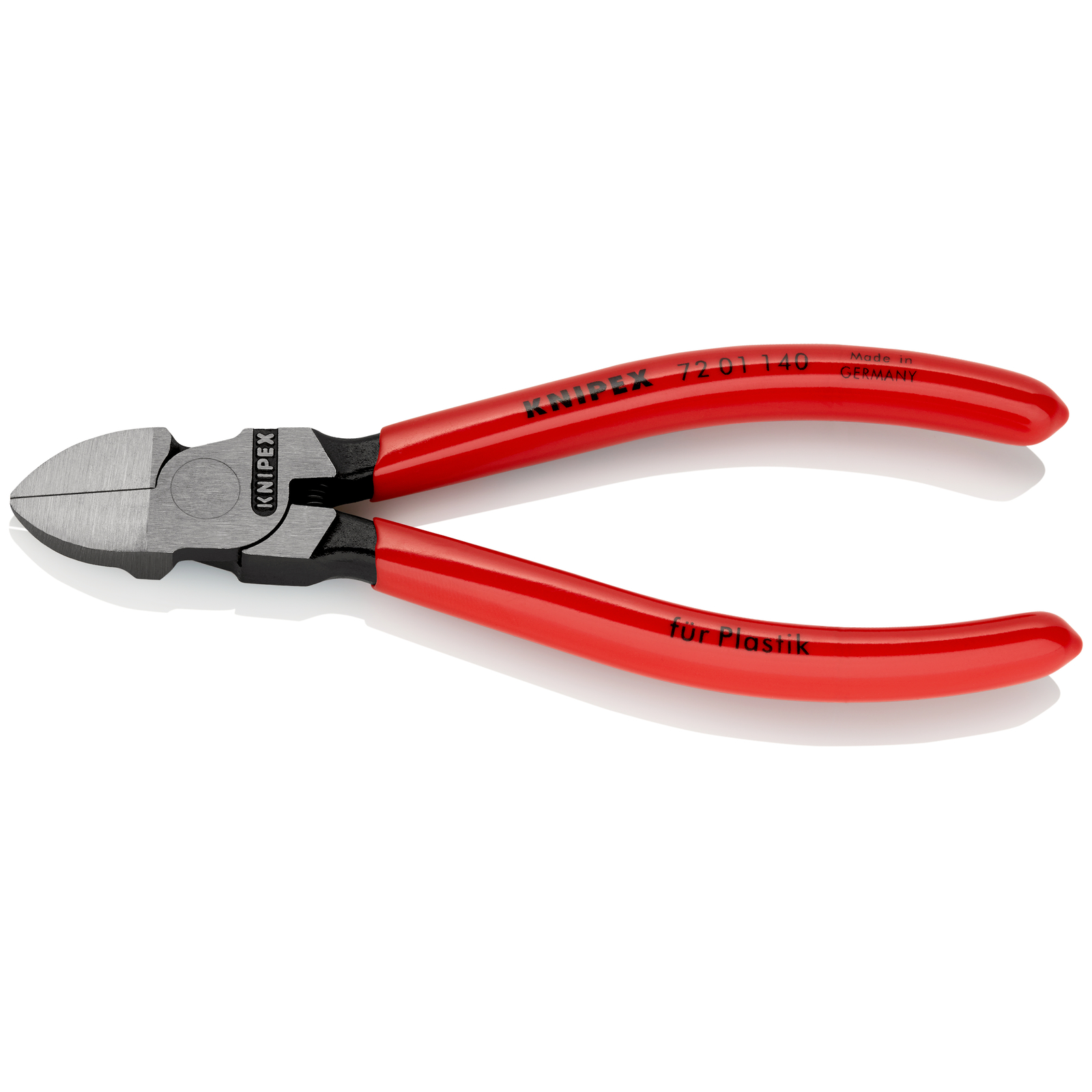 Pince coupante de côté sans biseau pour plastique avec ressort 140mm Gainage PVC KNIPEX - 7201140