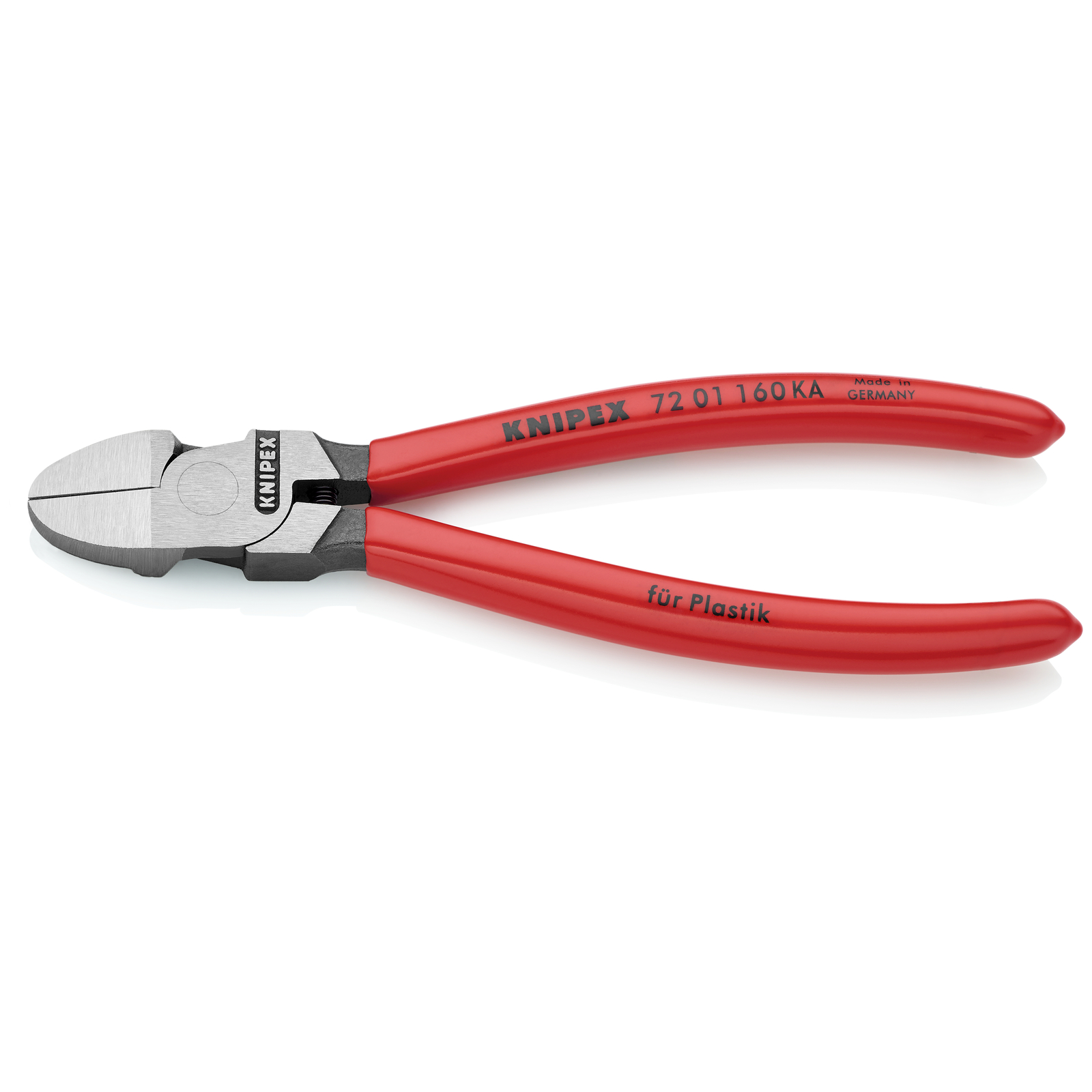 Pince coupante de côté pour plastique - 160mm - Gainage PVC - Pointe arrondie KA KNIPEX - 7201160KA