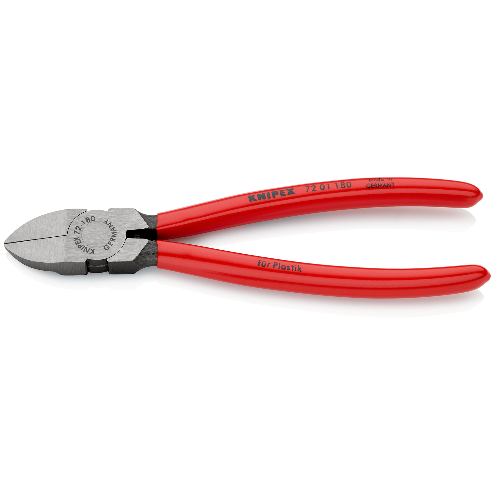 Pince coupante de côté sans biseau pour plastique avec ressort 180mm Gainage PVC KNIPEX - 7201180