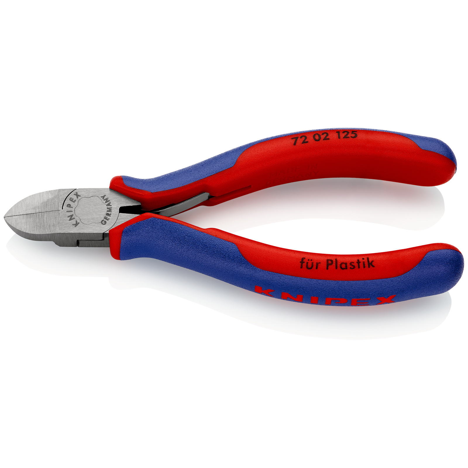 Pince coupante de côté sans biseau pour plastique avec ressort 125mm Gainage PVC KNIPEX - 7202125