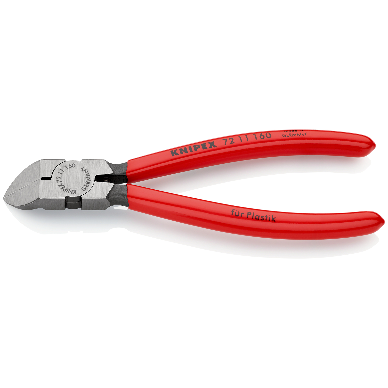Pince coupante de côté pour plastique avec ressort 160mm à 45° - Gainage PVC KNIPEX - 7211160