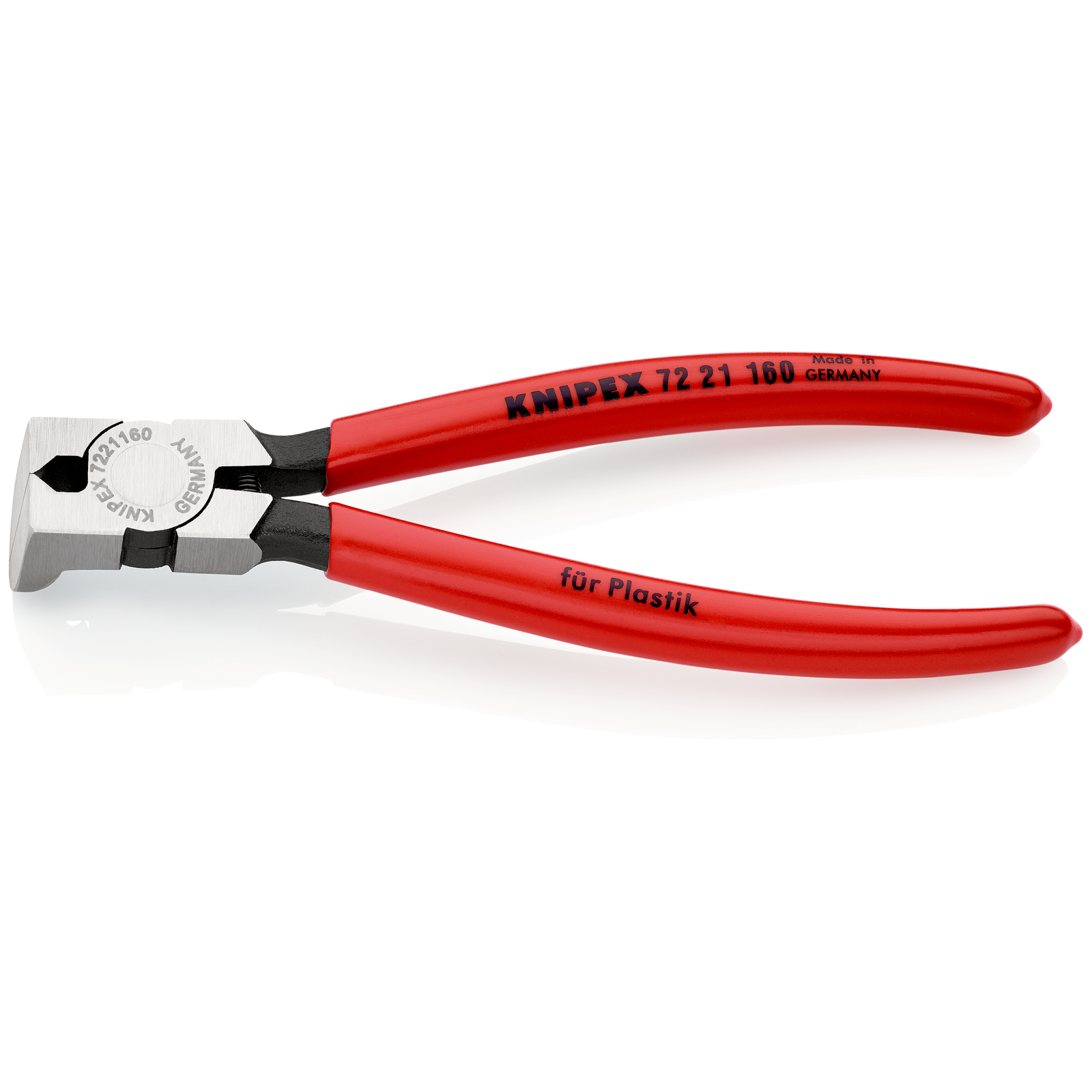 Pince coupante de côté pour plastique avec ressort 160mm à 85° - Gainage PVC KNIPEX - 7221160