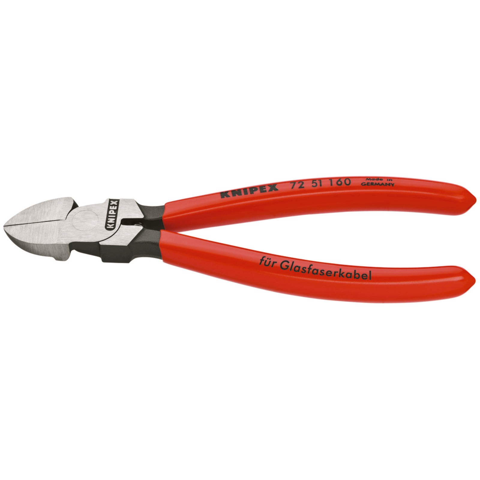 Pince coupante pour câbles fibres optiques avec ressort 160mm - Gainage PVC KNIPEX - 7251160