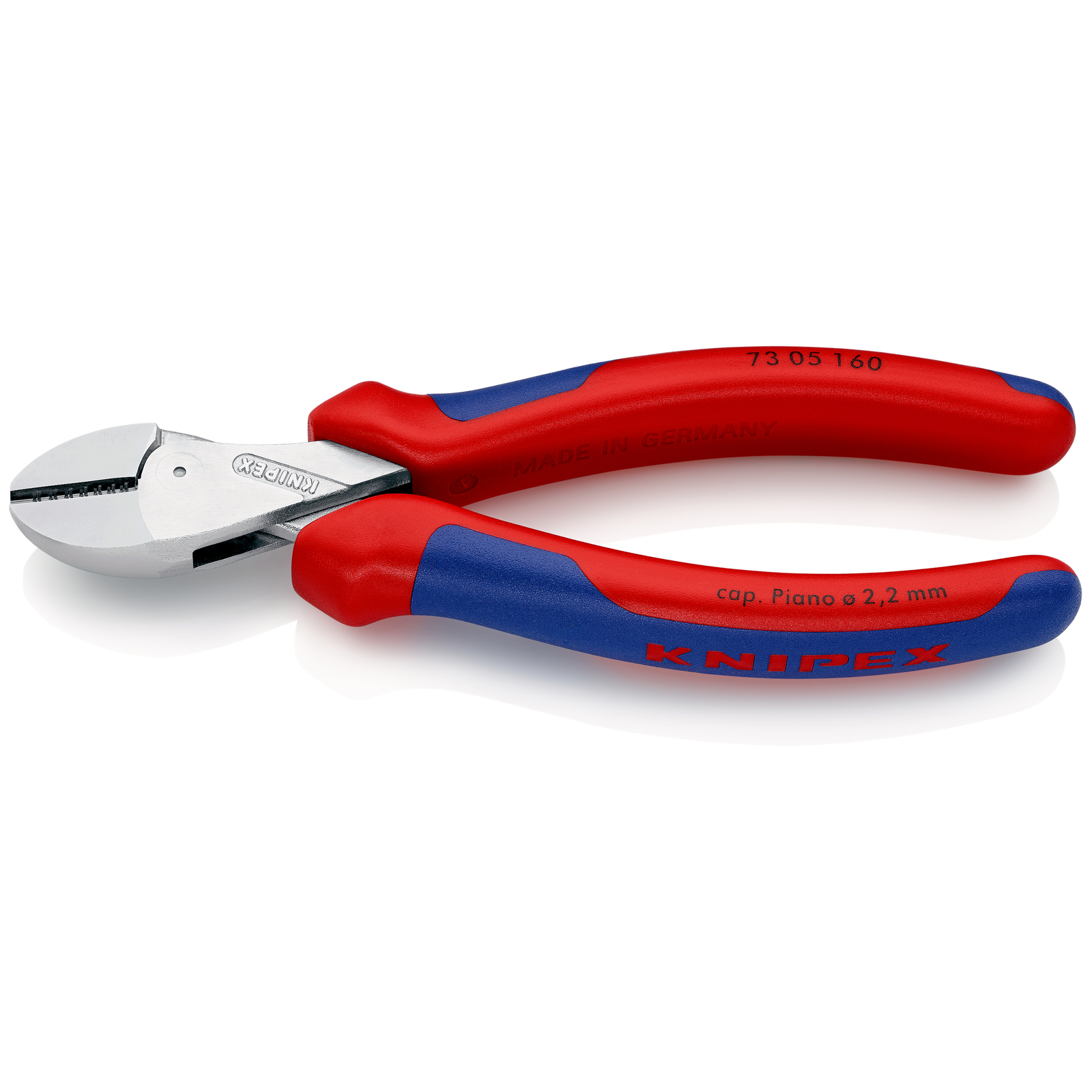 Pince coupante de côté X-Cut forte démultiplication 160mm Bi-matière Chromée SC KNIPEX - 7305160SB
