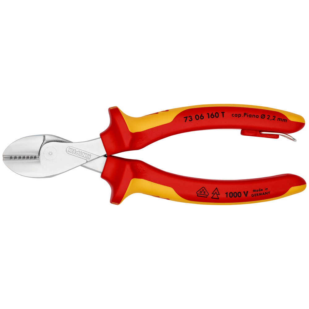 Pce cpte cote x-cut 160mm chrom 1000v t KNIPEX - 73 06 160 T