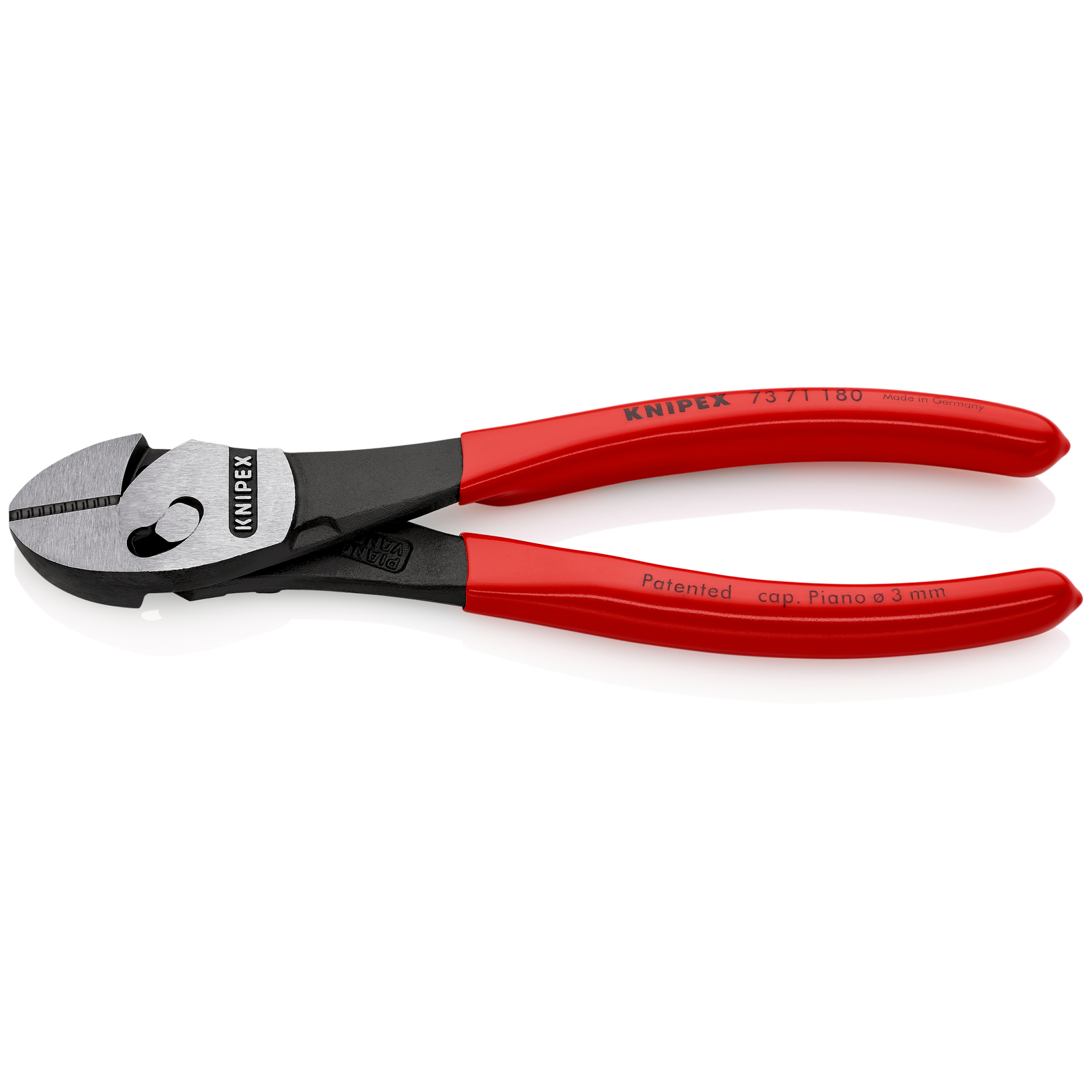 Pince coupante de côté TwinForce Haute Performance 180mm - Gaine PVC KNIPEX - 7371180