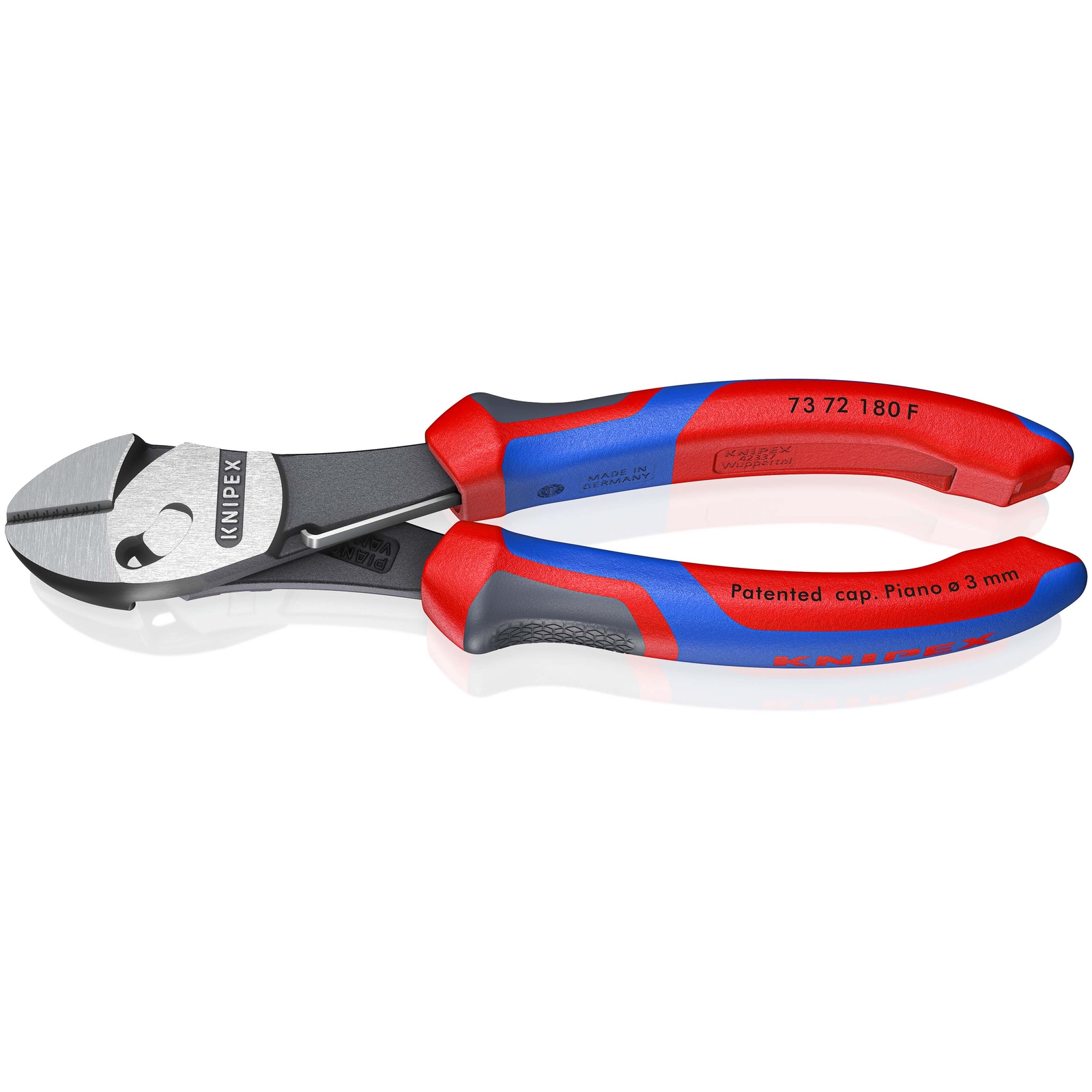 Pince coupante TwinForce Haute Performance avec ressort 180mm - Bi-matière KNIPEX - 7372180F