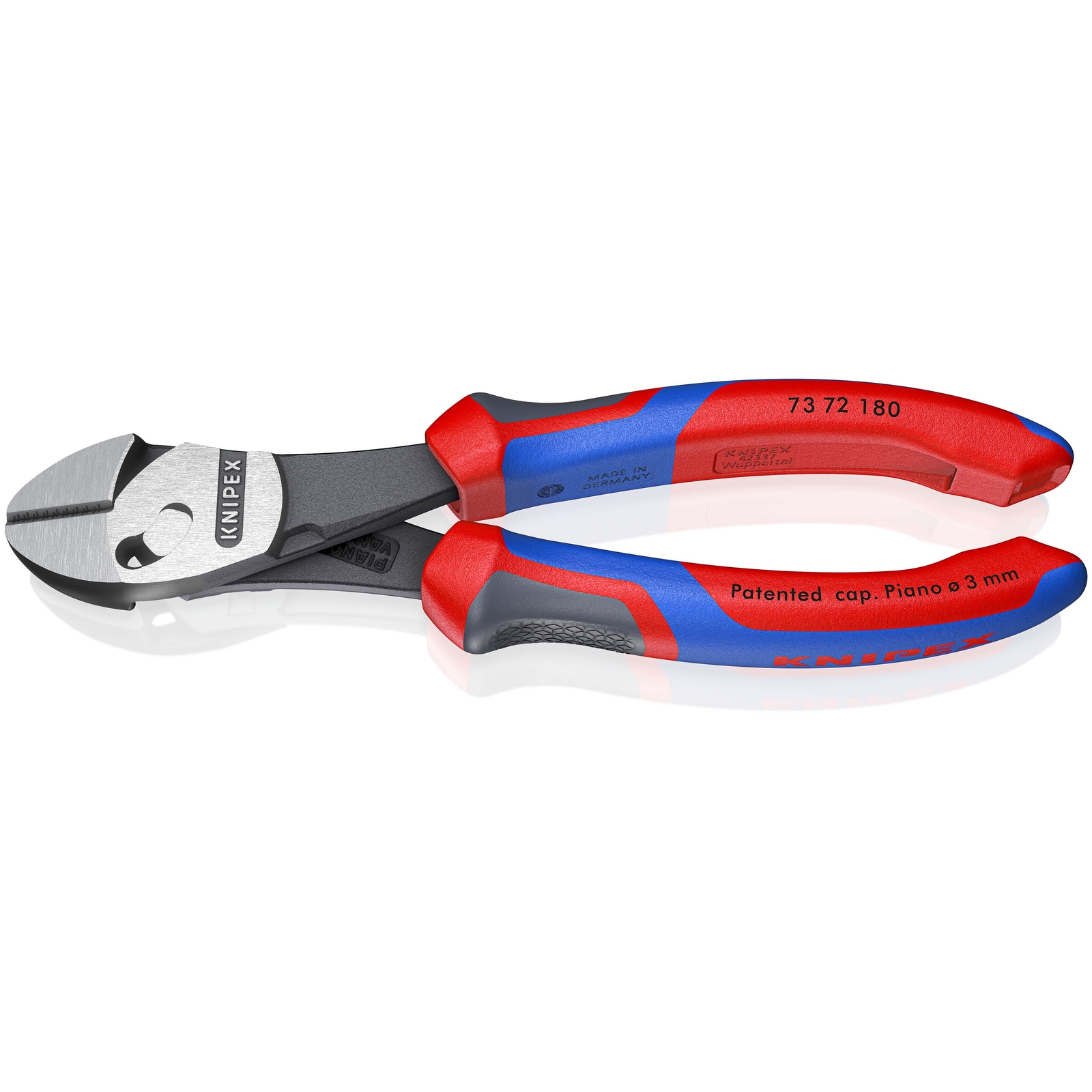Pince coupante de côté TwinForce Haute Performance 180mm Bi-matière KNIPEX - 7372180