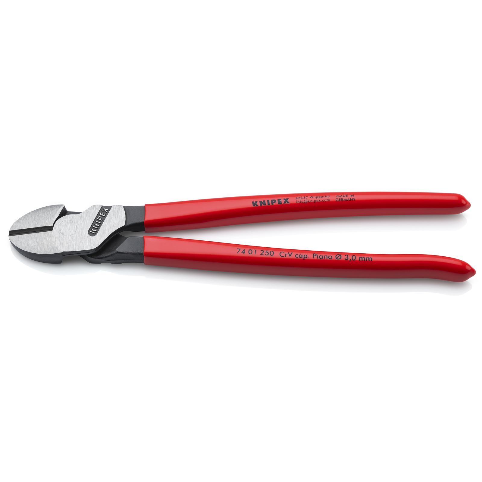Pince coupante de côté forte démultiplication 250mm - Gainage PVC KNIPEX - 7401250
