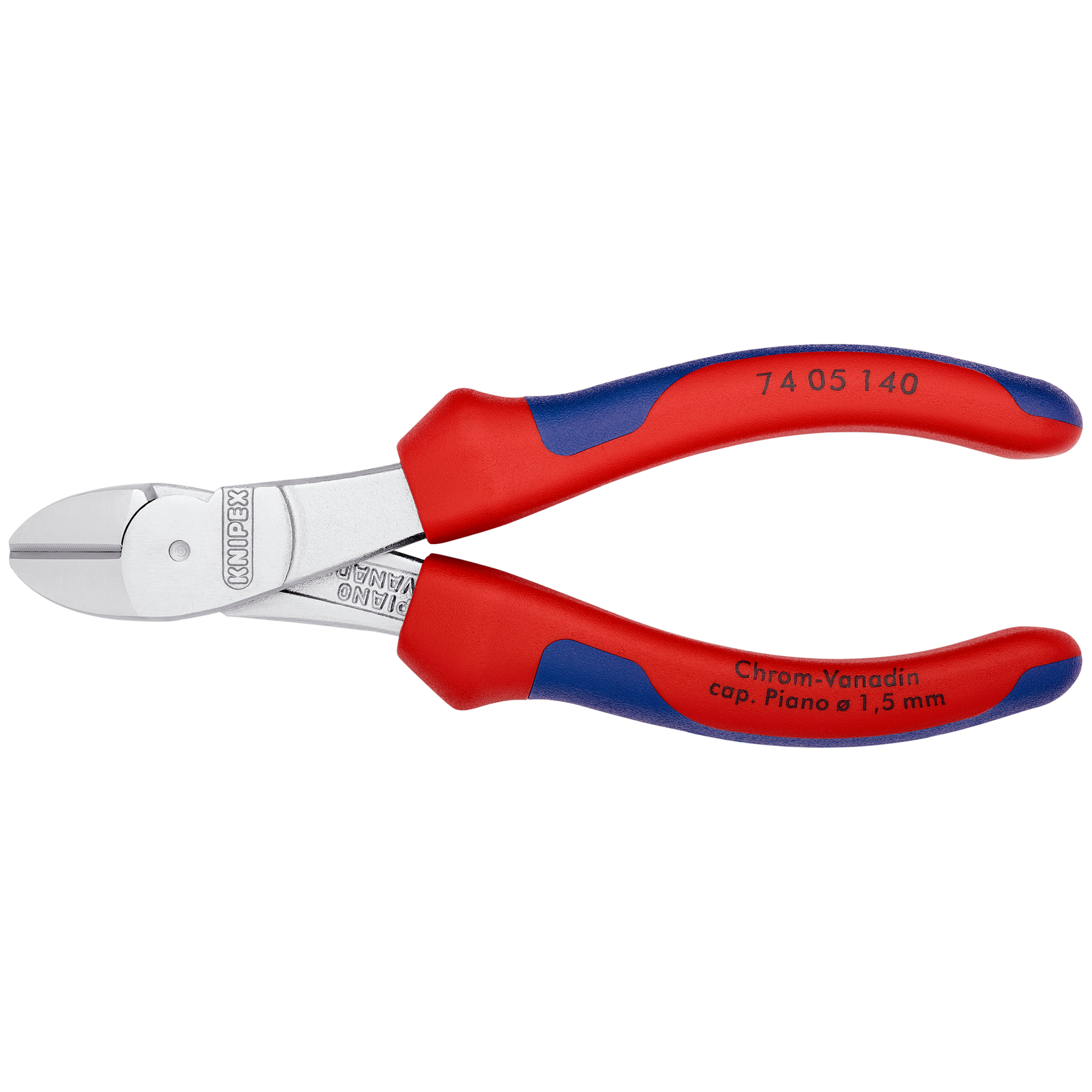 Pince coupante forte démultiplication 140mm - Gainage Bi-matière - Chromée KNIPEX - 7405140