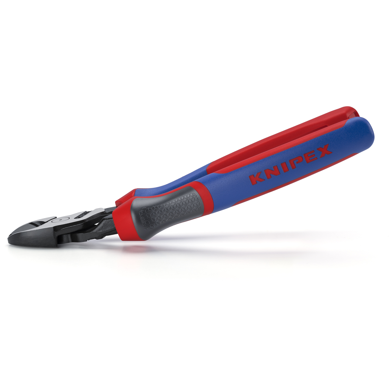Pince coupante forte démultiplication 200mm - Coudée à 25° - Gainage Tri-matière KNIPEX - 7422200