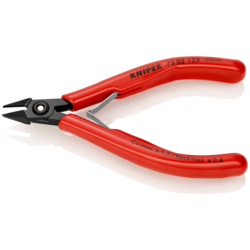 Pince coupante cote electro 125mm sur carte - KNIPEX - 75 02 125 SB