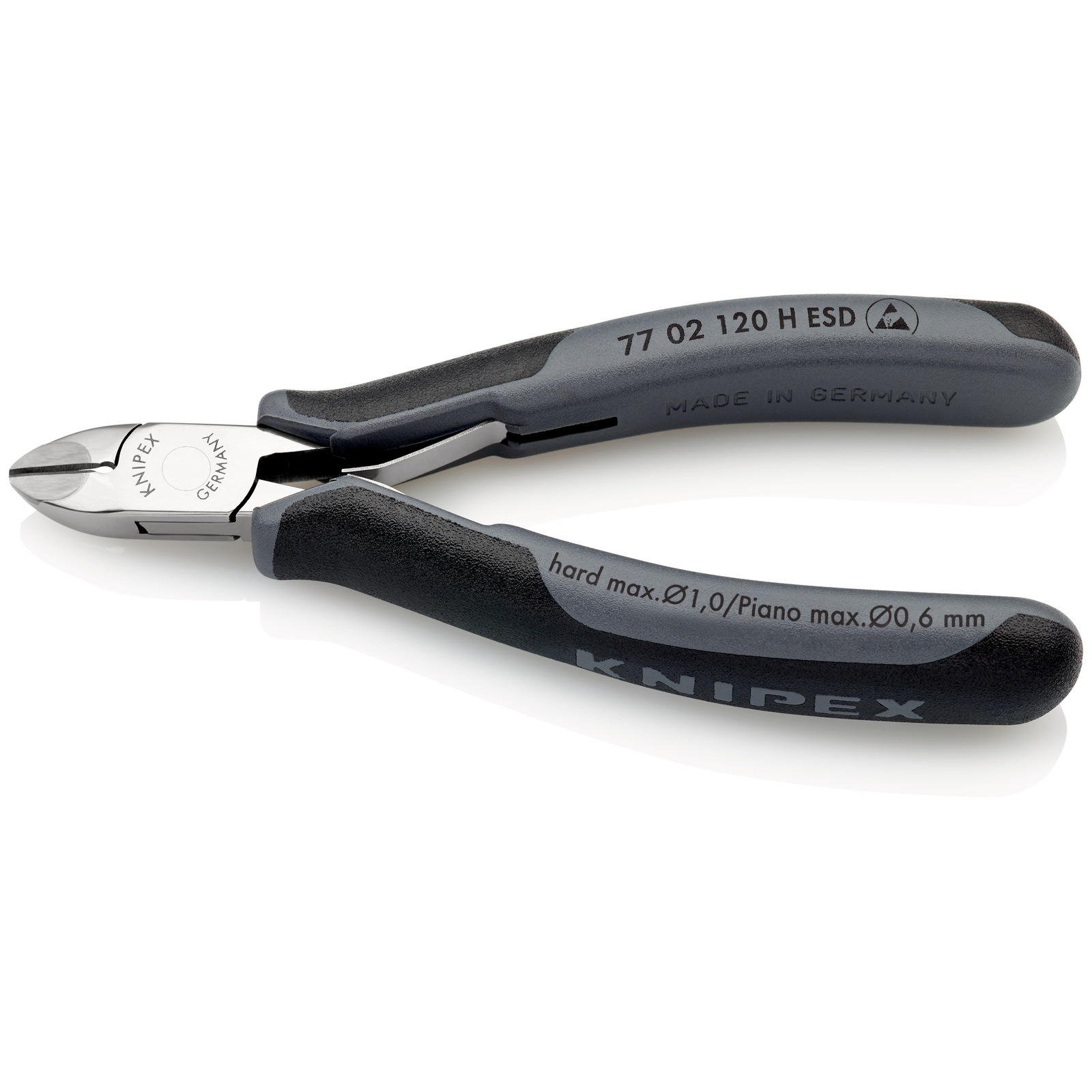 Pince coupante de précision tranchants au carbure rapportés 120mm - ESD KNIPEX - 7702120HESD