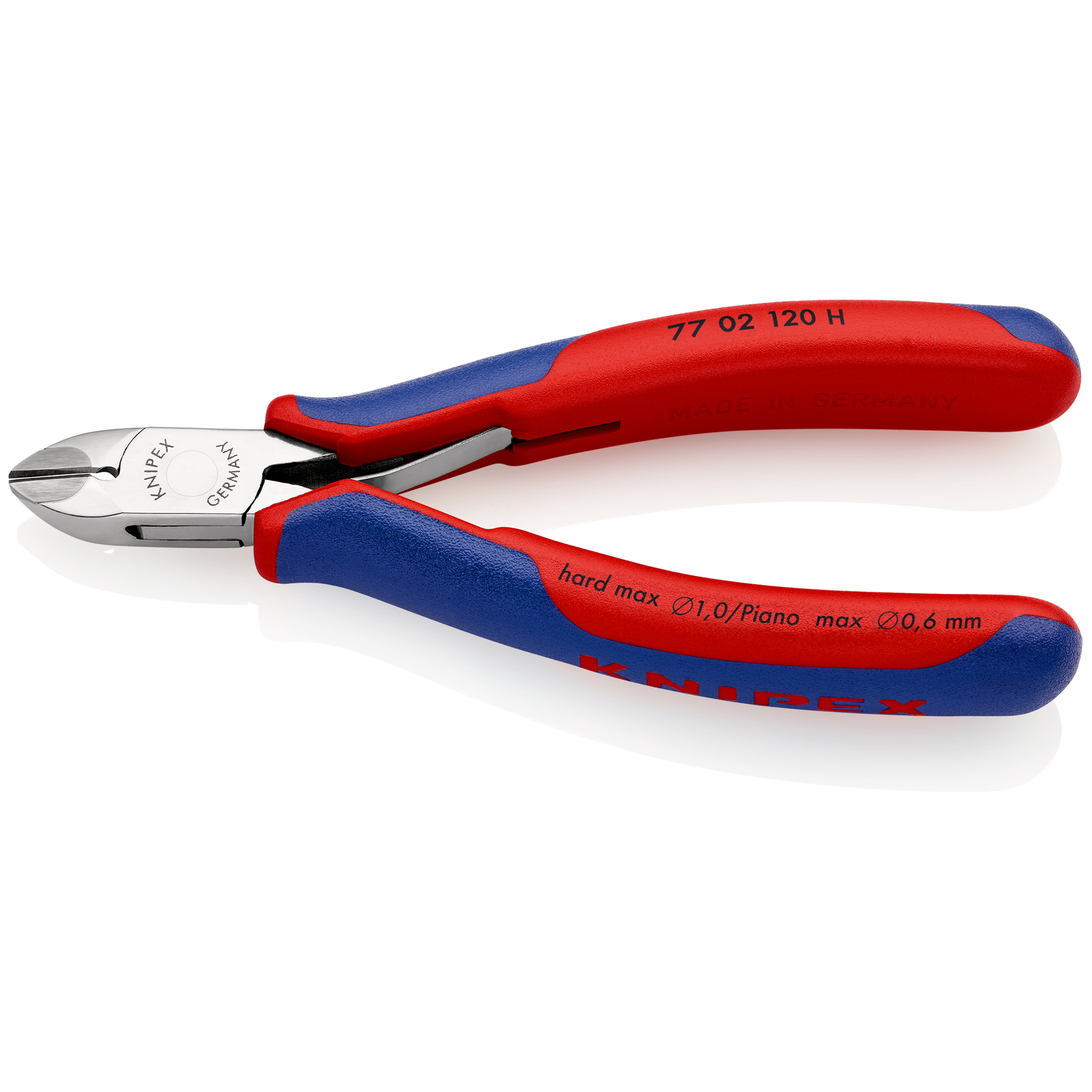 Pince coupante de précision tranchants au carbure 120mm - Bi-matière KNIPEX - 7702120H