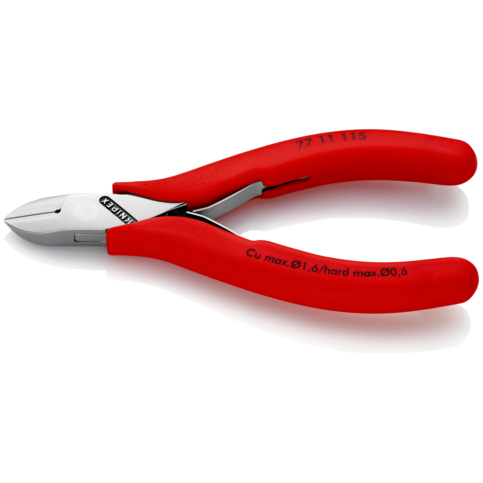Pince coupante de précision petit biseau 115mm - Serre-fils - Ressort - PVC KNIPEX - 7711115