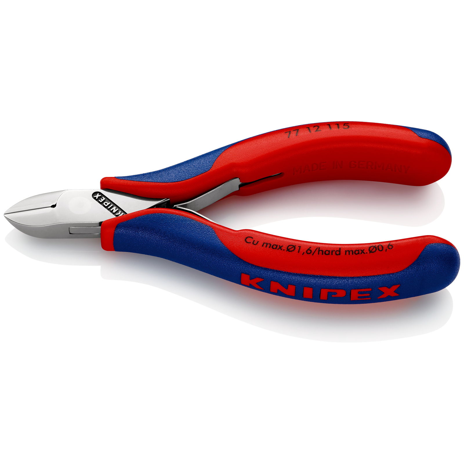 Pince coupante petit biseau 115mm - Serre-fils - Ressort - Bi-matière KNIPEX - 7712115