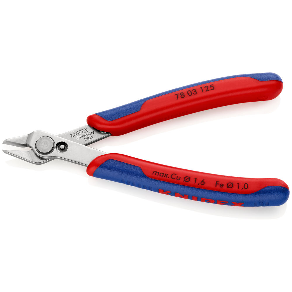 Pince coupante Electronic Super Knips® - 125mm - sur carte, sous blister - KNIPEX - 78 03 125 SB
