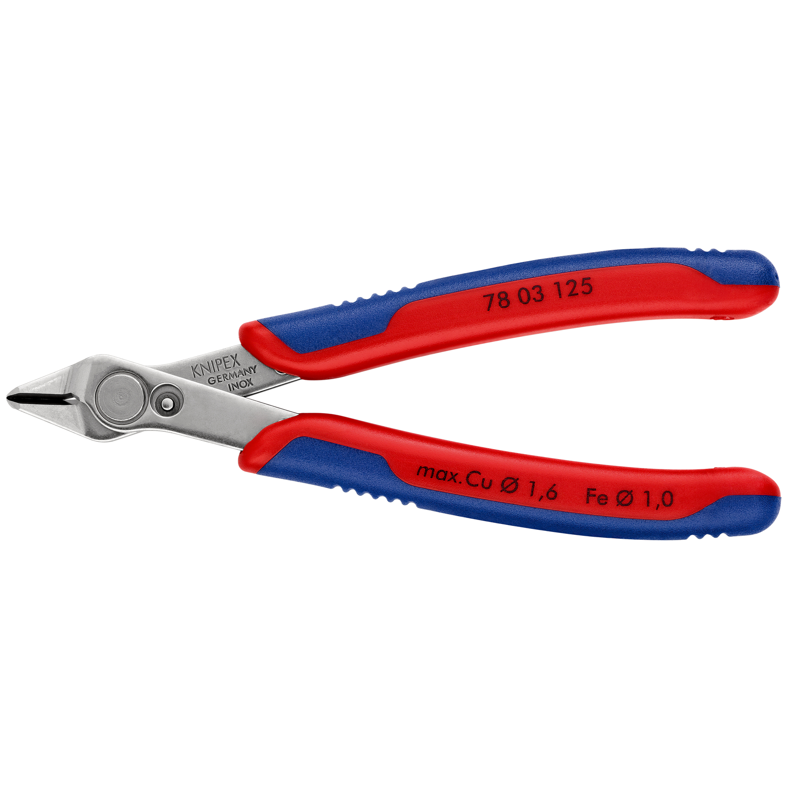 Pince coupante Super Knips 125mm - Ressort - Bi-matière - Inox KNIPEX - 7803125
