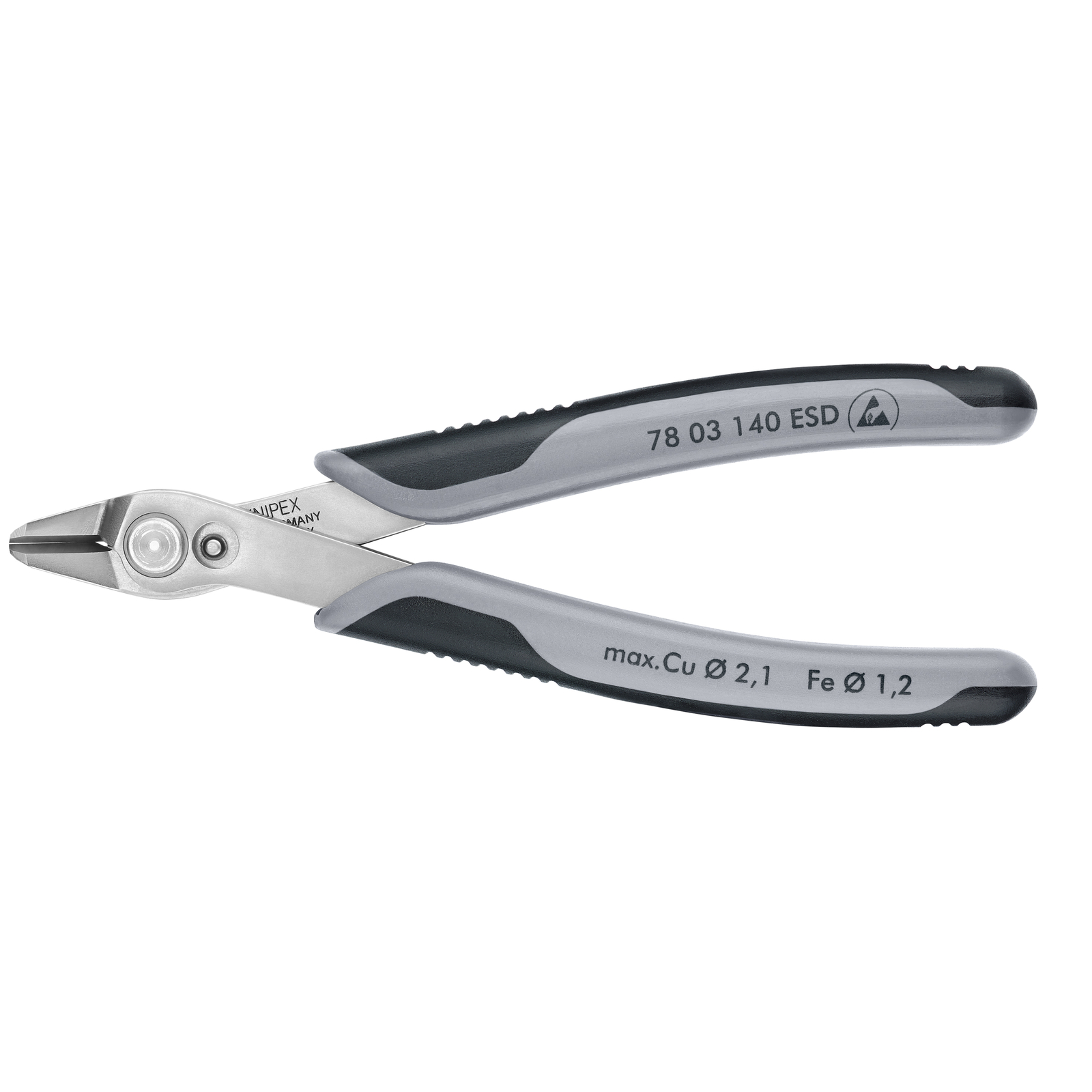 Pince coupante électronique Super Knips XL 140mm - Gainage ESD KNIPEX - 7803140ESDSB