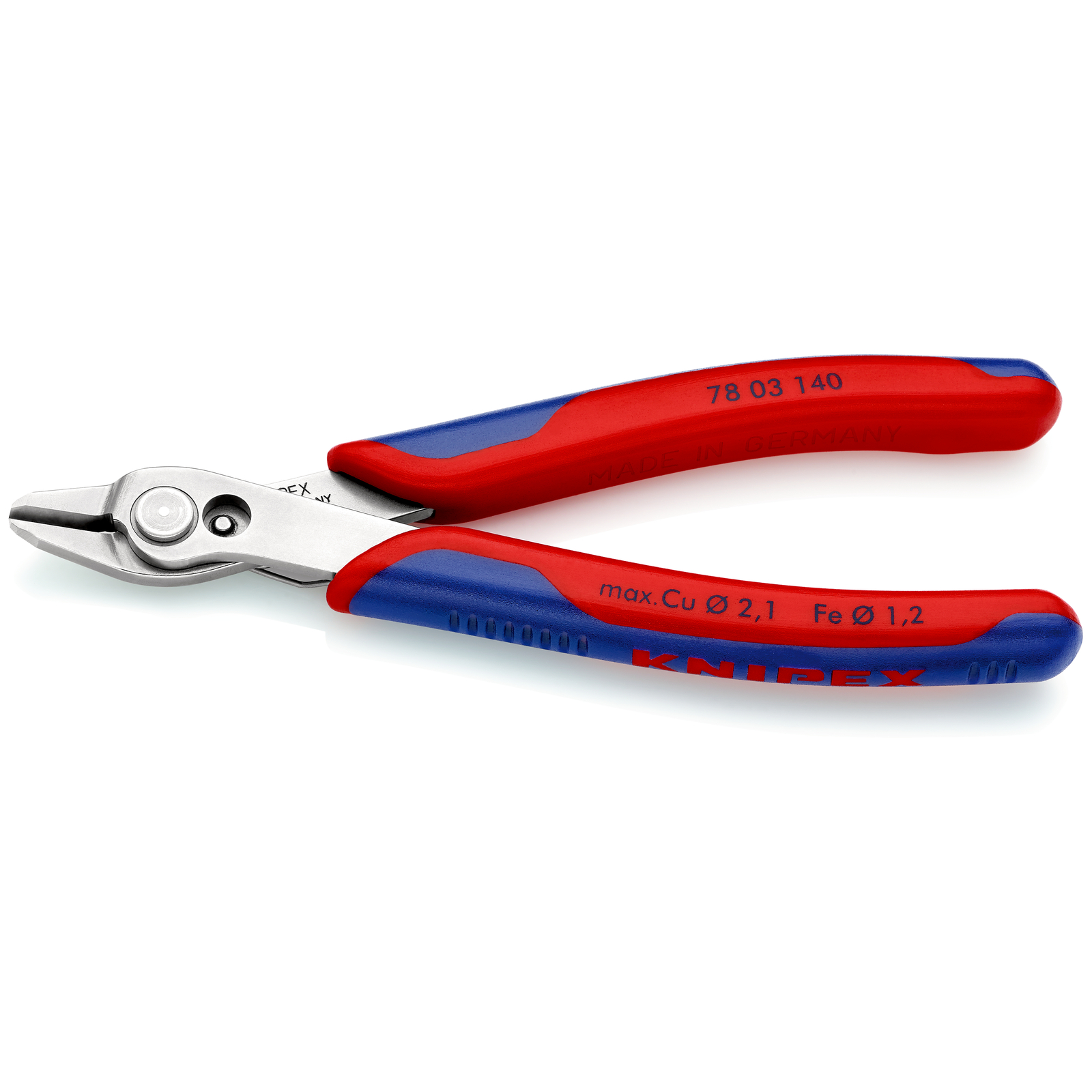 Pince coupante Super Knips XL 140mm - Ressort - Bi-matière - Inox - SC KNIPEX - 7803140SB