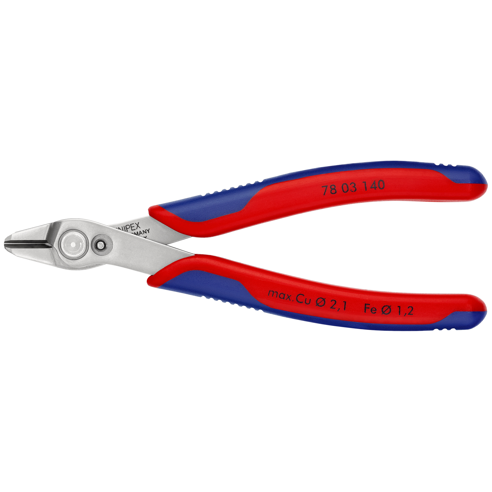 Pince coupante Super Knips XL 140mm - Ressort - Bi-matière - Inox KNIPEX - 7803140