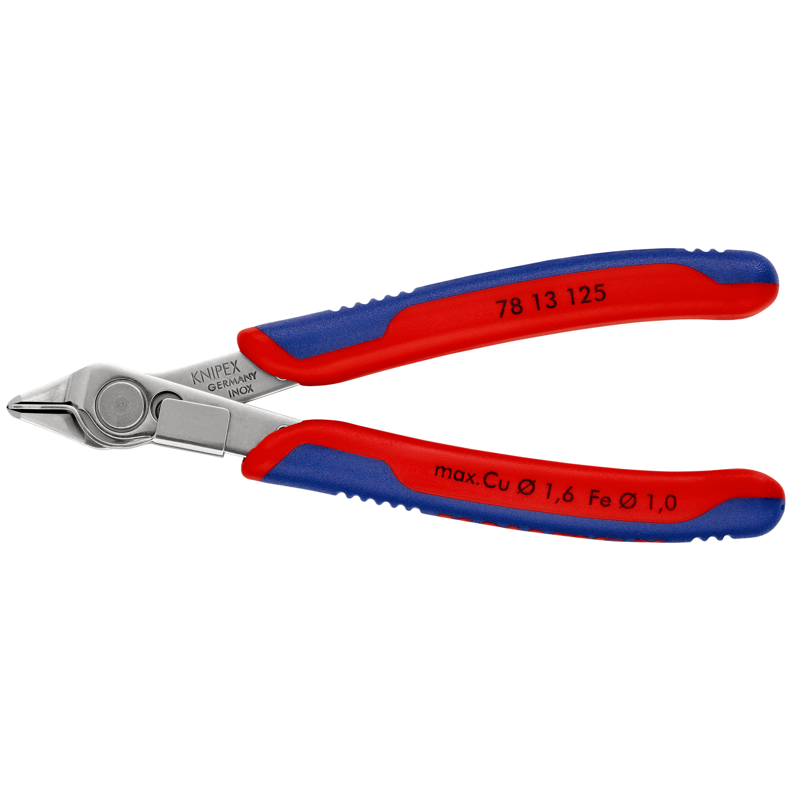 Pince coupante Super Knips 125mm - Ressort - Bi-matière - Serre-Fils - Inox KNIPEX - 7813125