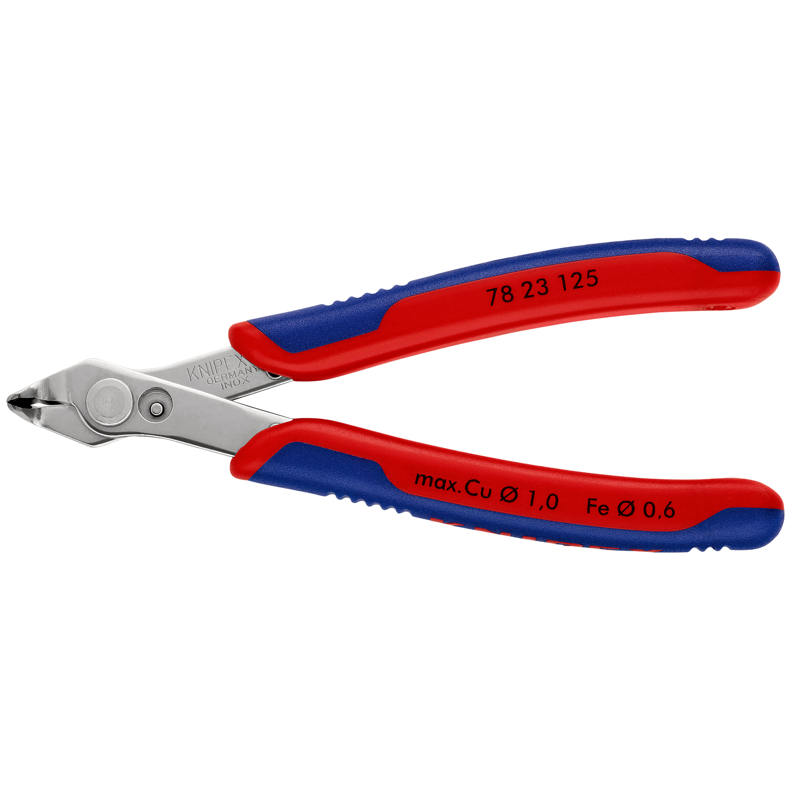 Pince coupante de précision Super Knips 125mm 60° - Ressort - Bi-matière - Inox KNIPEX - 7823125