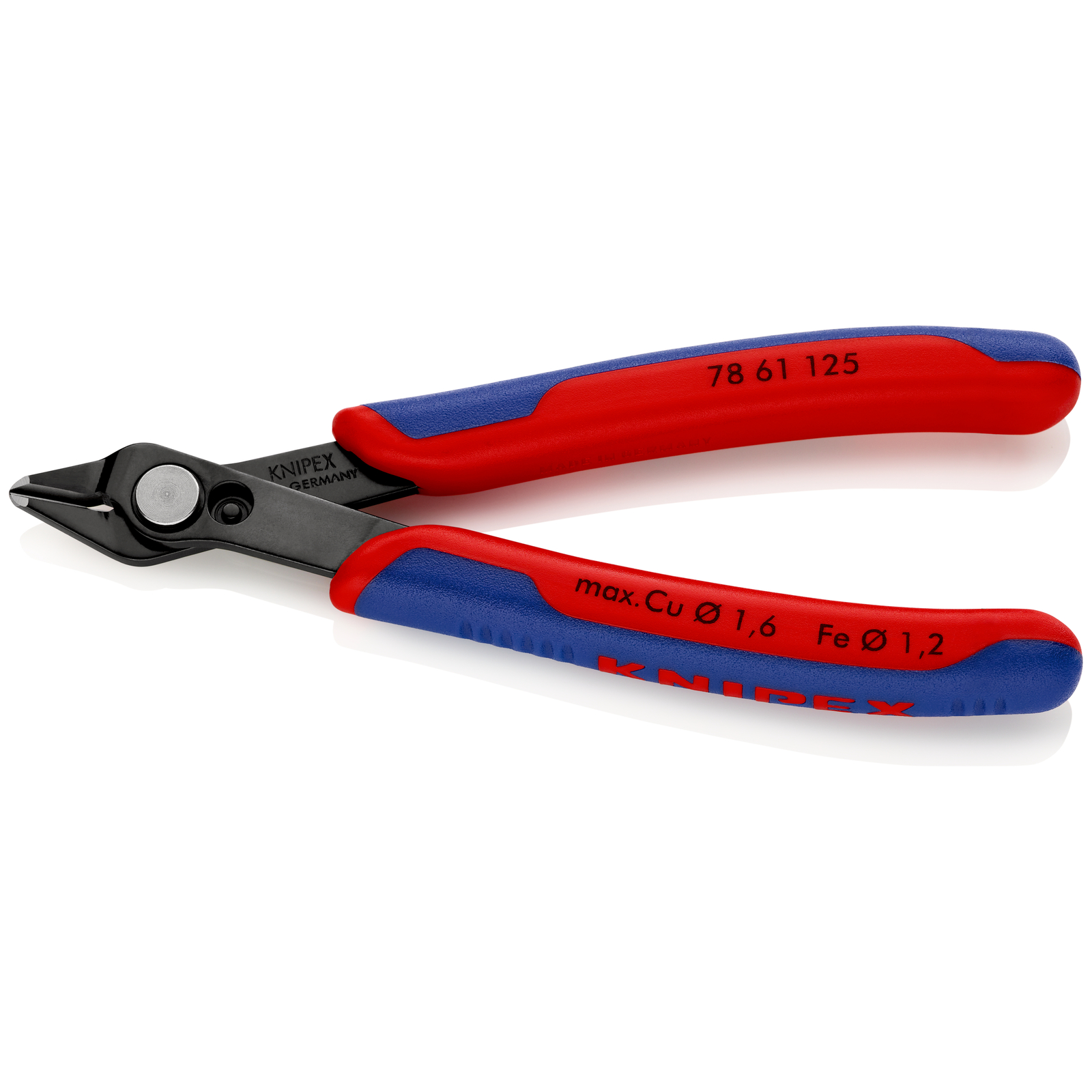 Pince coupante de précision Super Knips 125mm Ressort - Bi-matière - SC KNIPEX - 7861125SB