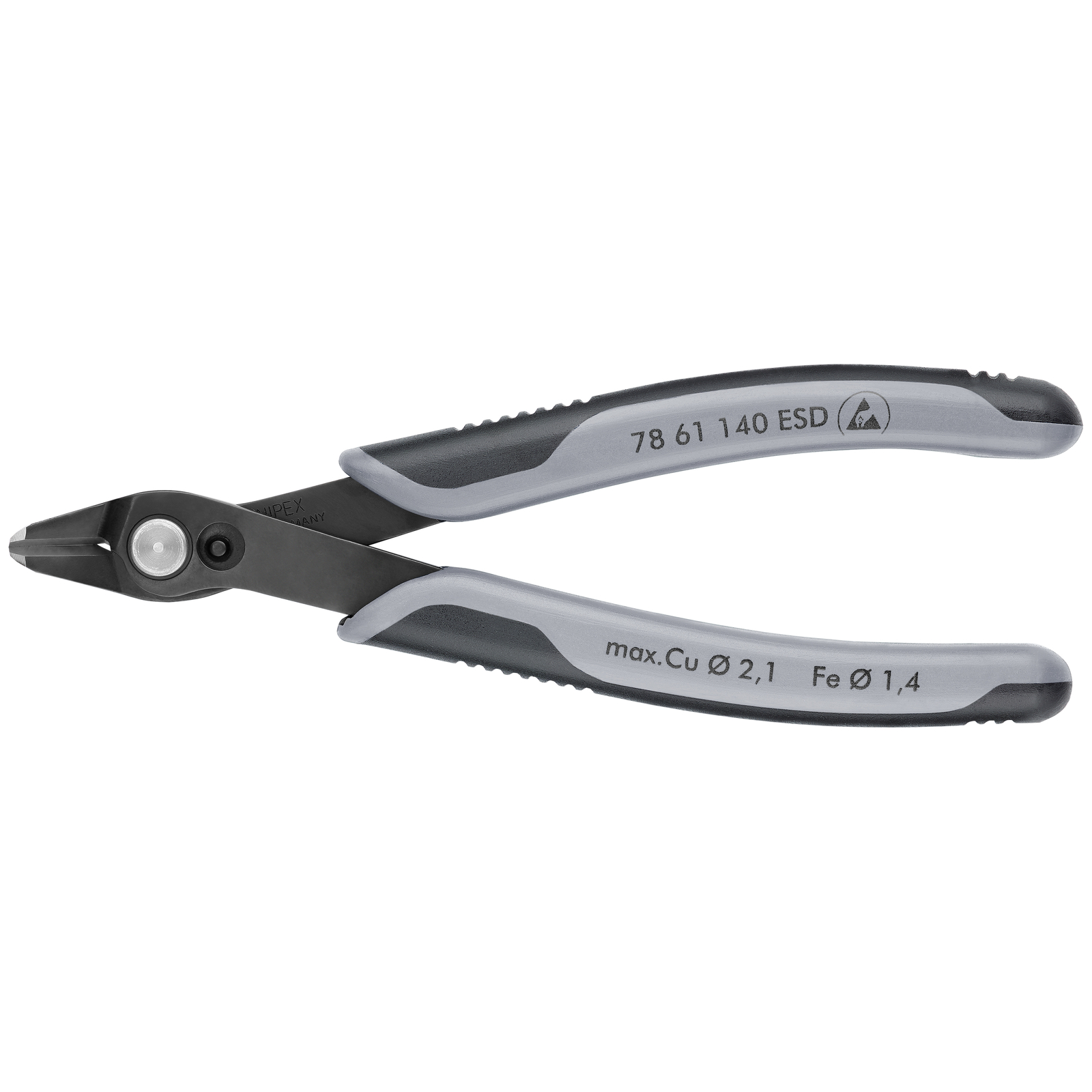Pince coupante électronique Super Knips XL 140mm - Gainage bi-matière ESD KNIPEX - 7861140ESD