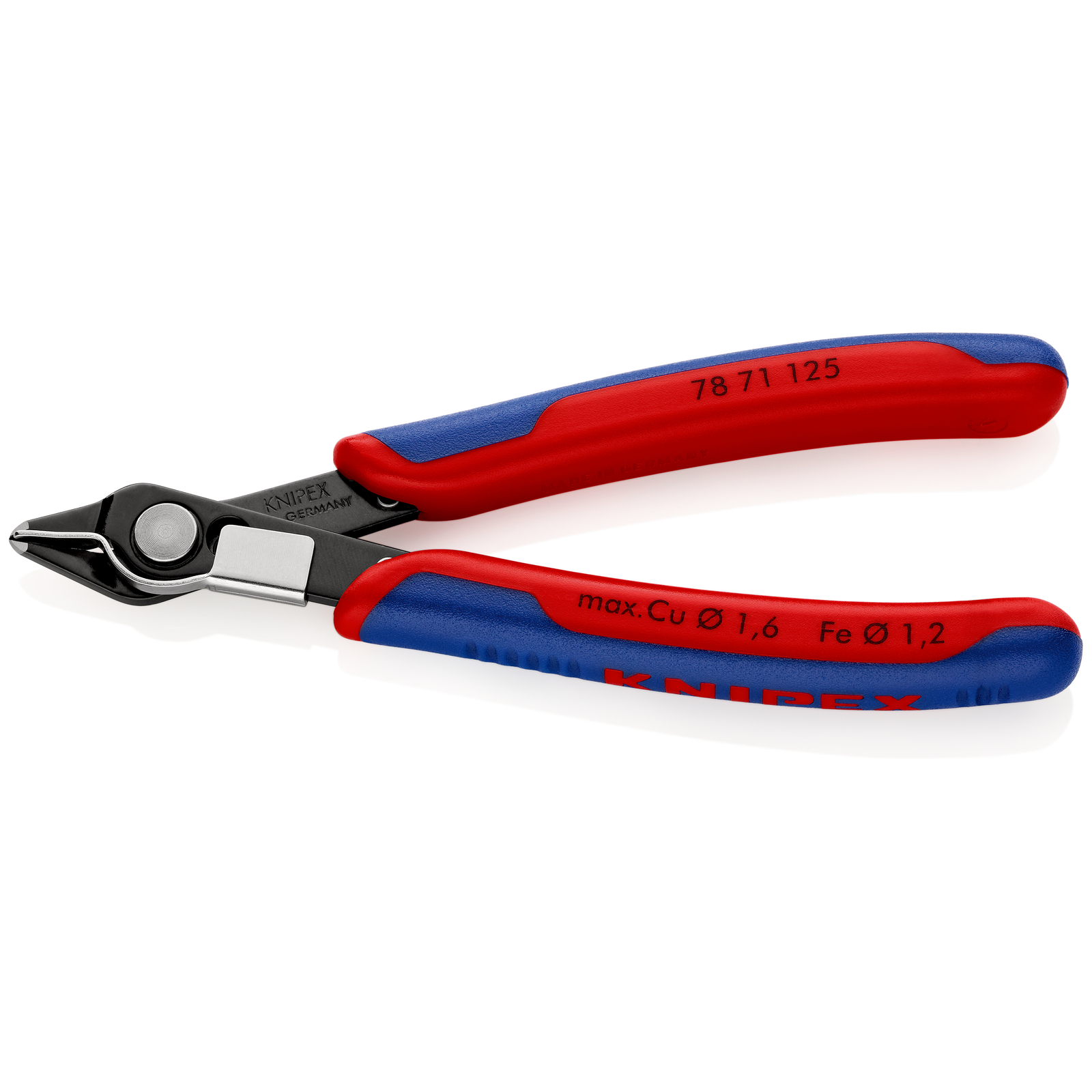 Pince coupante de précision Super Knips 125mm Ressort - Bi-matière - SC KNIPEX - 7871125SB