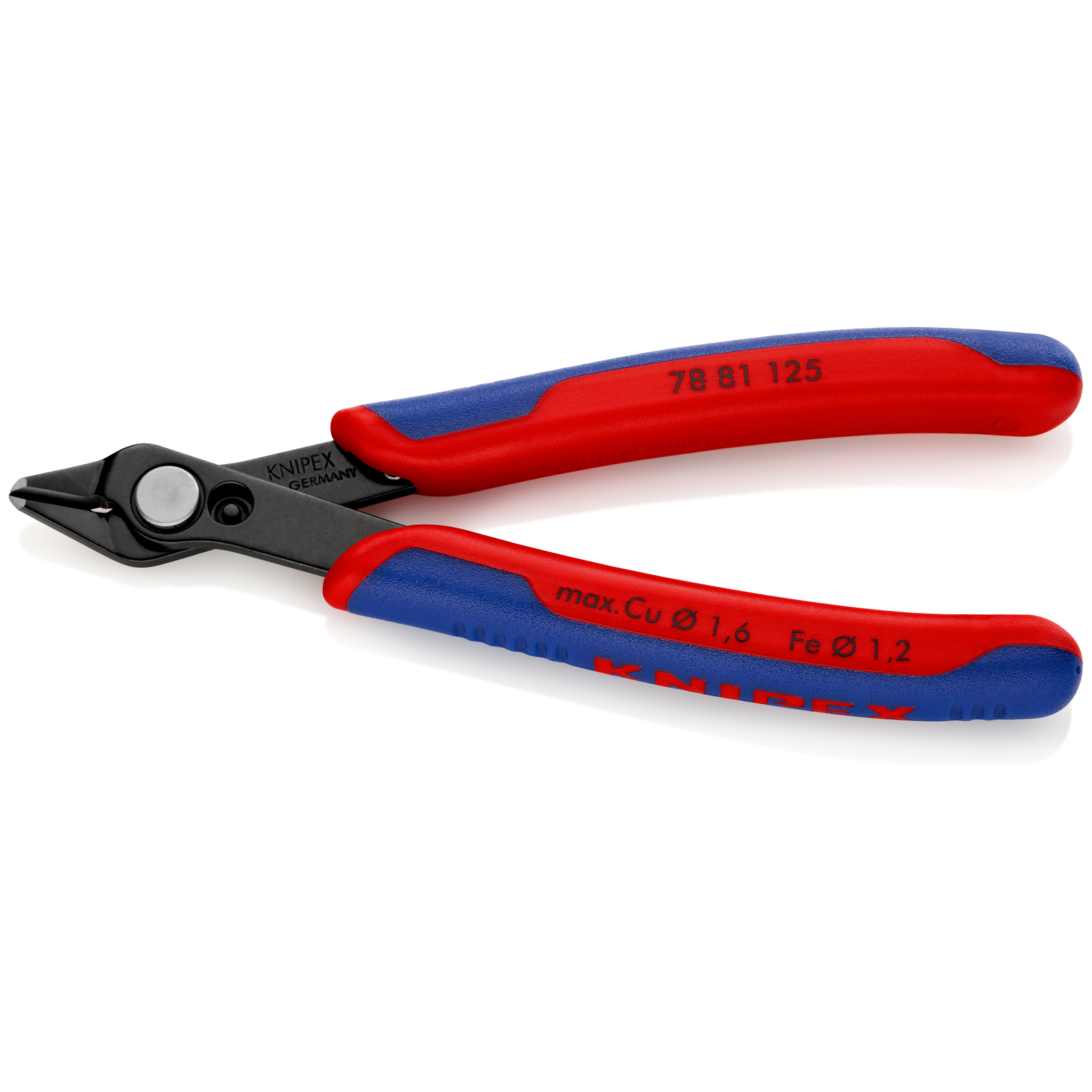 Pince coupante Super Knips avec petit biseau 125mm - Ressort - Bi-matière - SC KNIPEX - 7881125SB