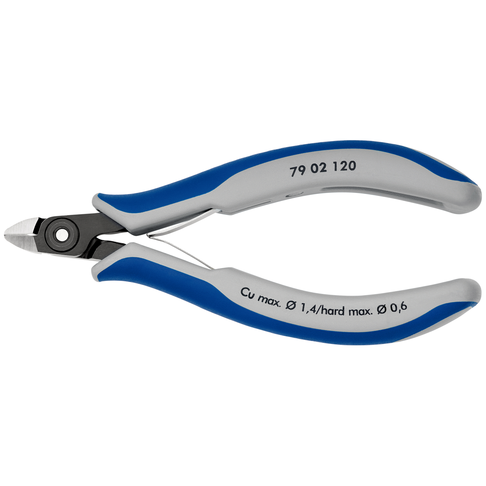 Pince coupante de précision petit biseau 120mm- Ressort - Bi-matière KNIPEX - 7902120