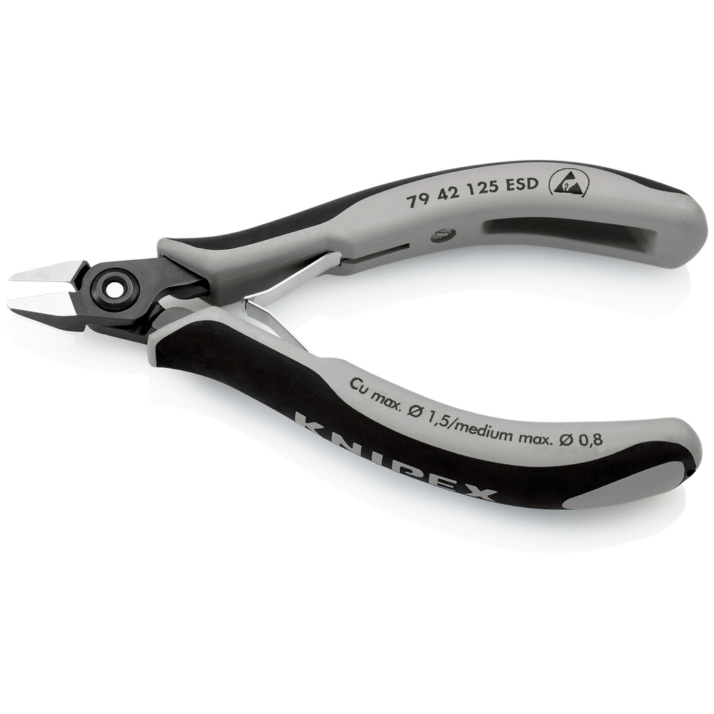 Pince coupante cote electro 125mm esd - Sur carte - KNIPEX - 79 42 125 ESDSB