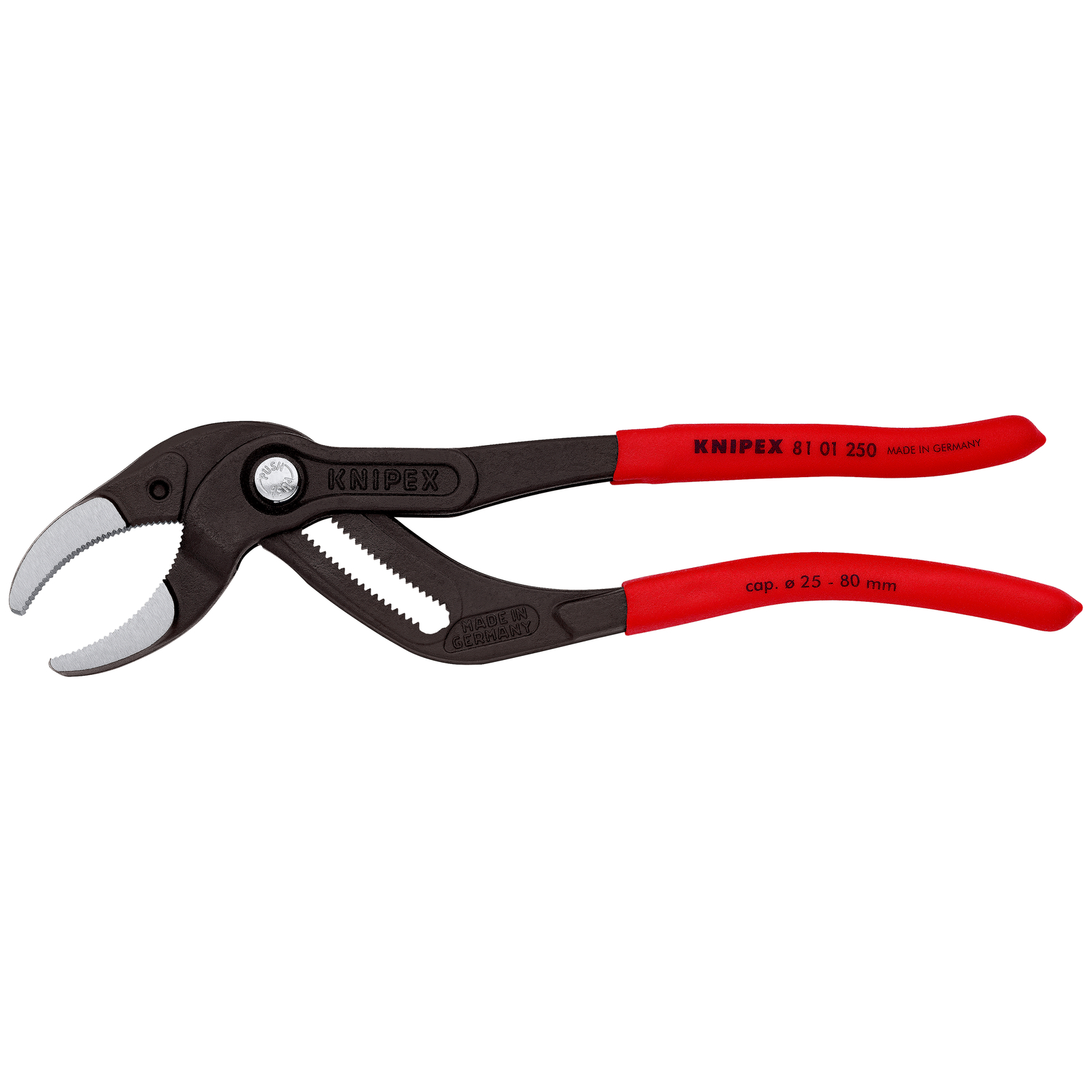 Pince pour siphons et connecteurs 250mm - Gainage PVC - Ouverture 80 mm KNIPEX - 8101250