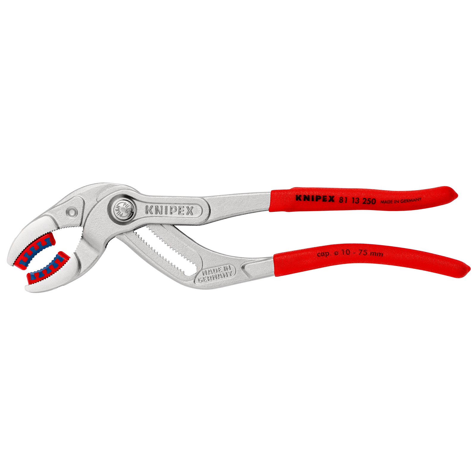 Pince pour siphons et connecteurs à becs plastique 250mm - PVC - Chromée KNIPEX - 8113250