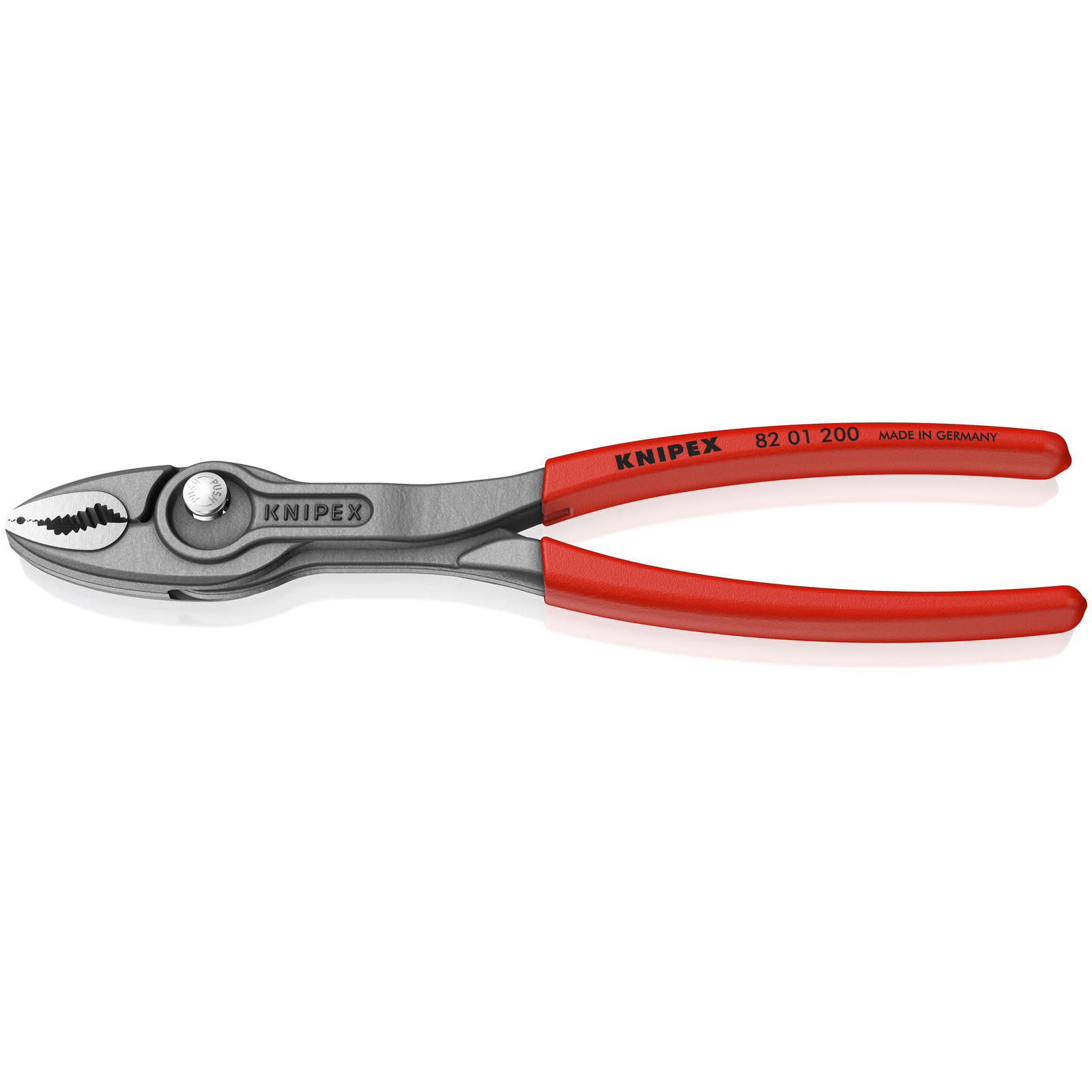 Pince multiprise frontale et latérale Twingrip 200mm - Gainage PVC - Tête polie KNIPEX - 8201200SB