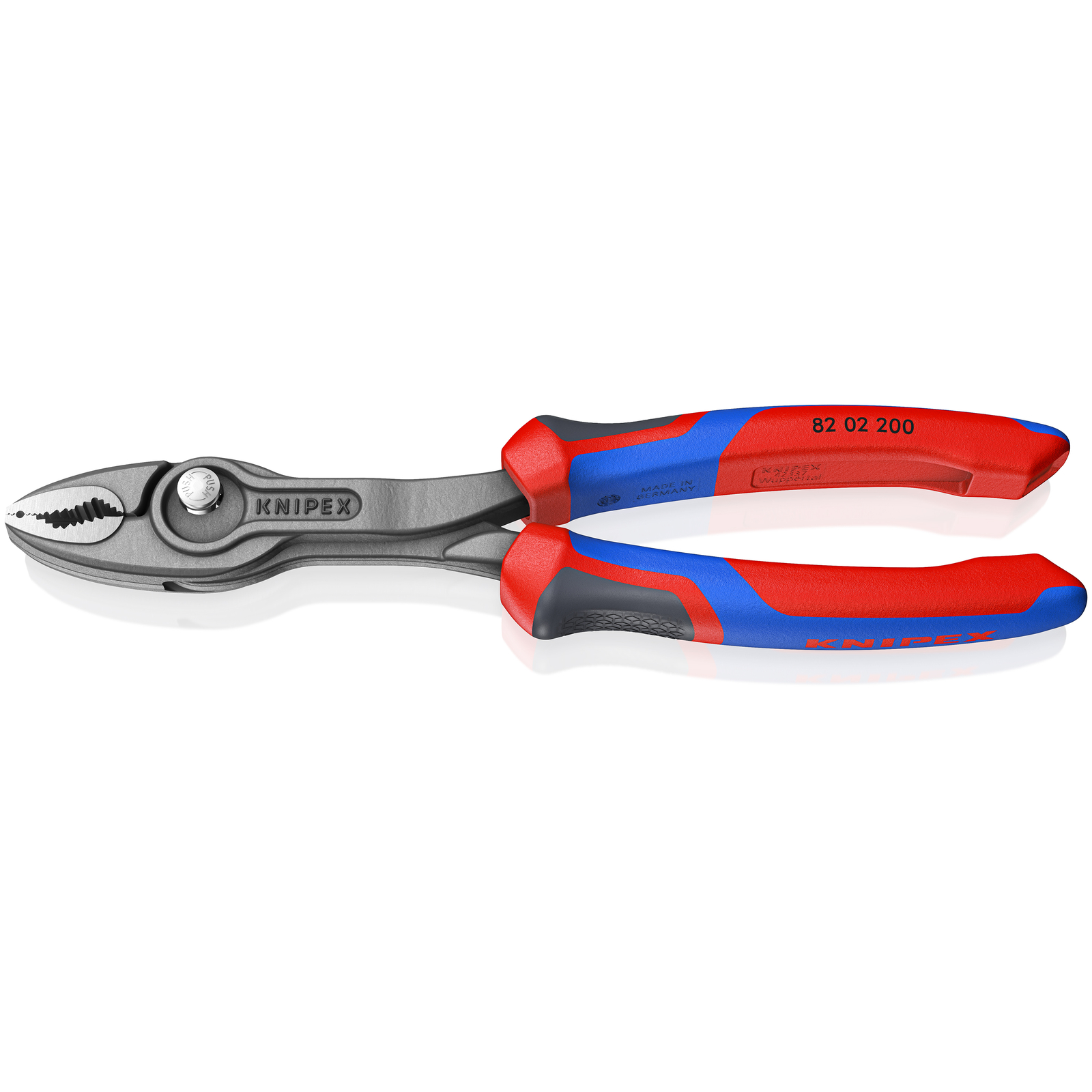 Pince multiprise frontale Twingrip 200mm - Gainage Bi-matière - Tête polie KNIPEX - 8202200