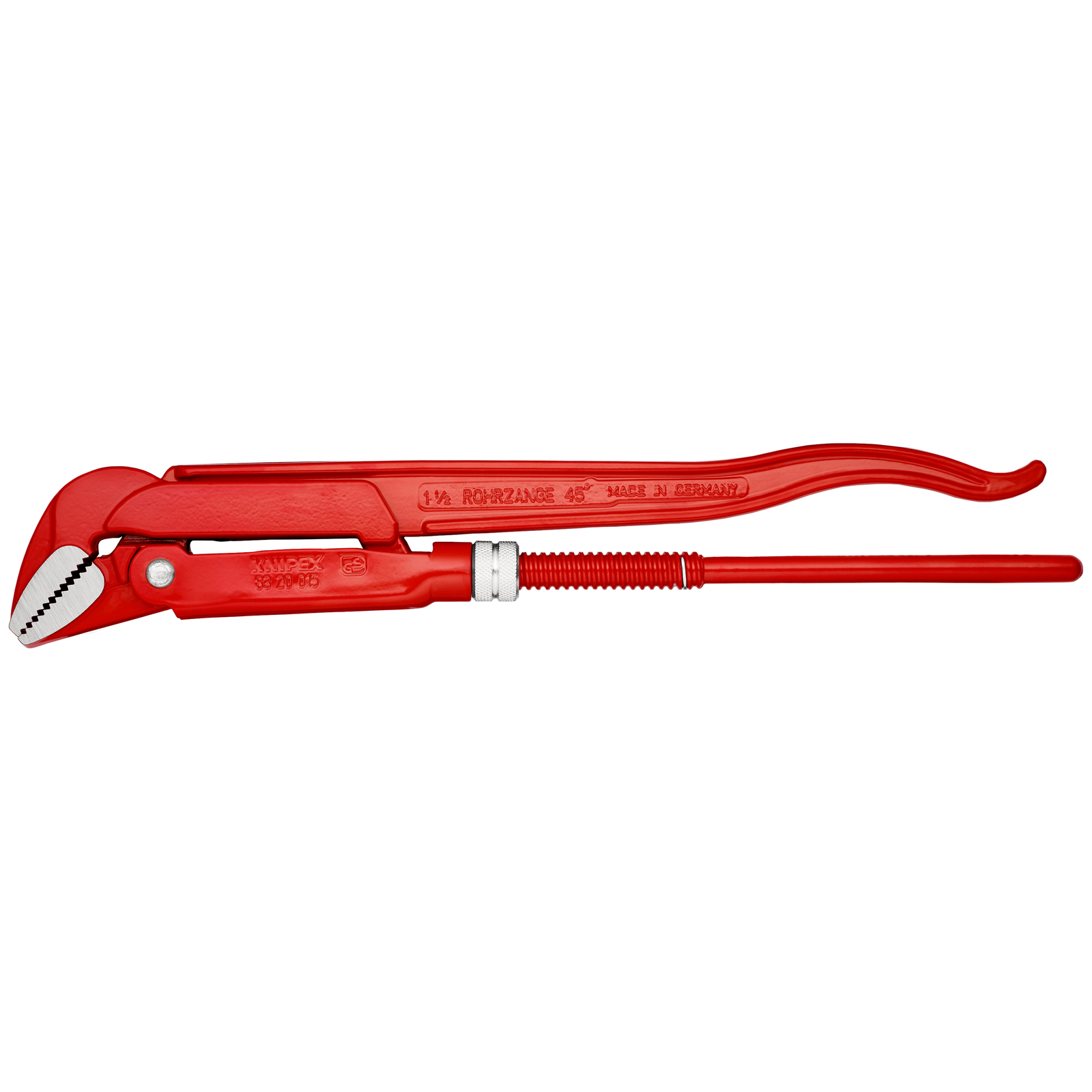 Clé serre-tubes 430mm avec mâchoires coudées à 45° - Ouverture: 60mm KNIPEX - 8320015