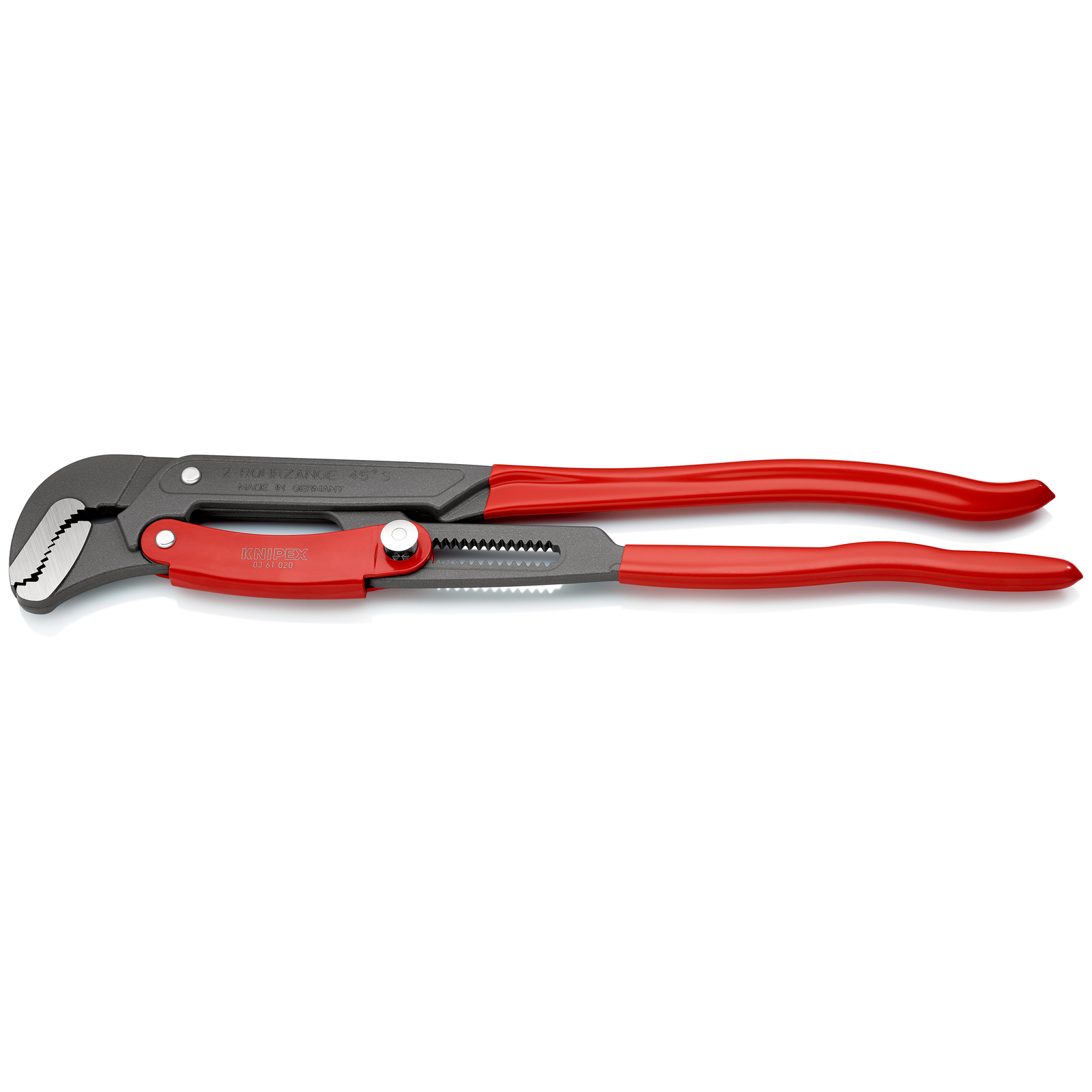 Clé serre-tubes en S 560mm - Gainée PVC - Réglage par bouton - Ouverture: 70mm KNIPEX - 8361020