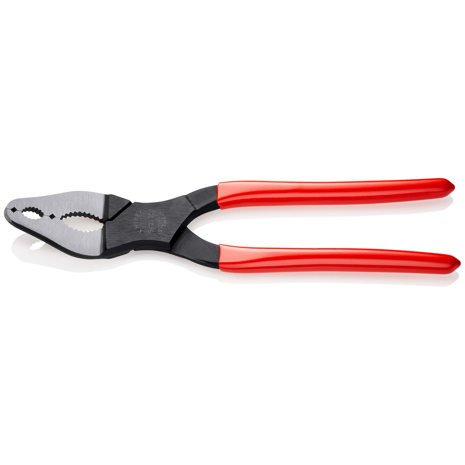 Pince à cônes noire à tête étroite polie 200mm coudée 20° - Gainage PVC KNIPEX - 8421200