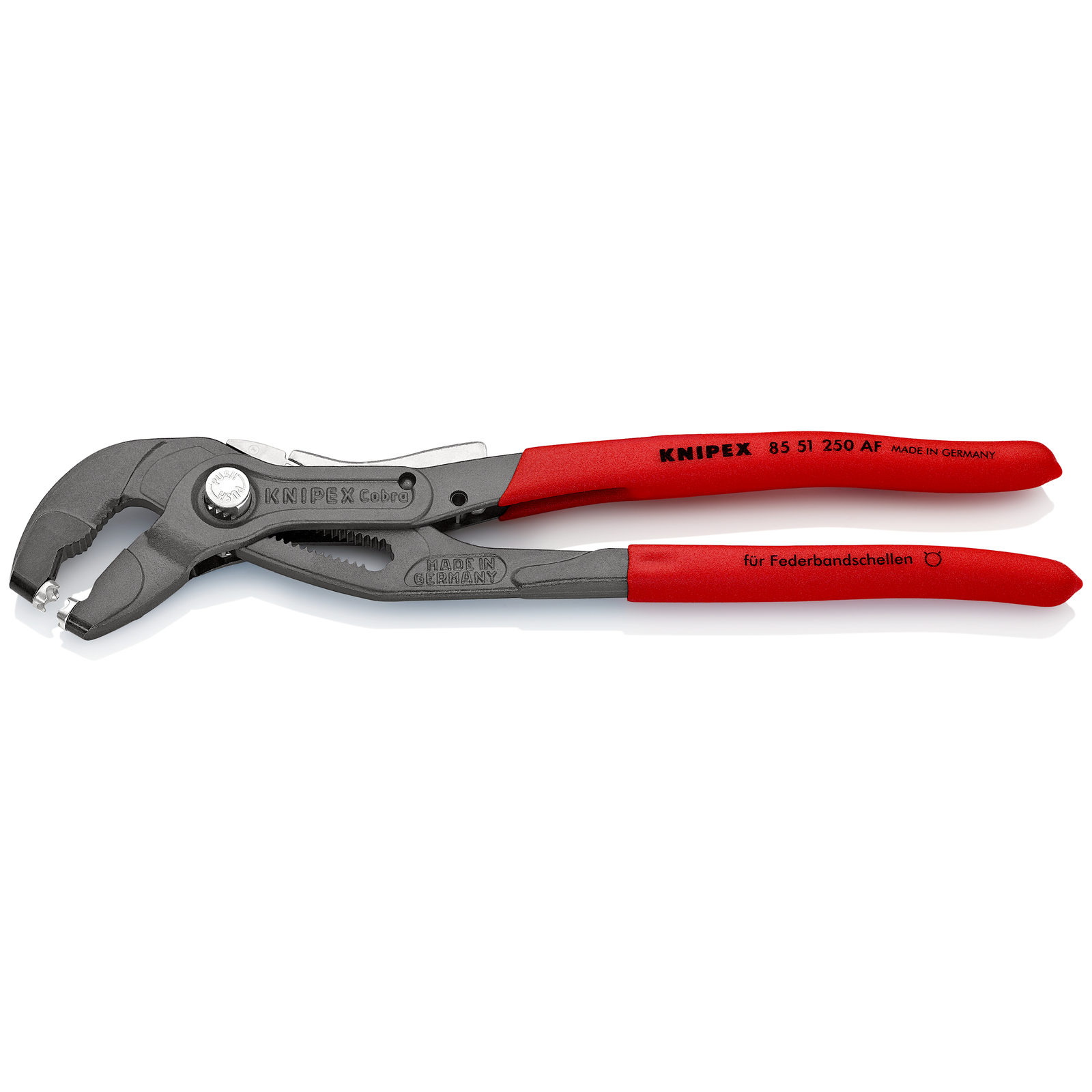 Pince à colliers autoserrants à cran d'arrêt 250mm - Gainage PVC antidérapant KNIPEX - 8551250AF