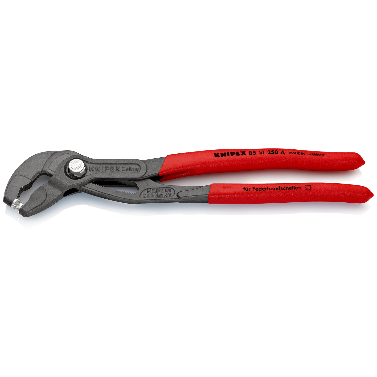 Pince à colliers autoserrants 250mm - Gainage PVC antidérapant - Ouverture 70mm KNIPEX - 8551250A