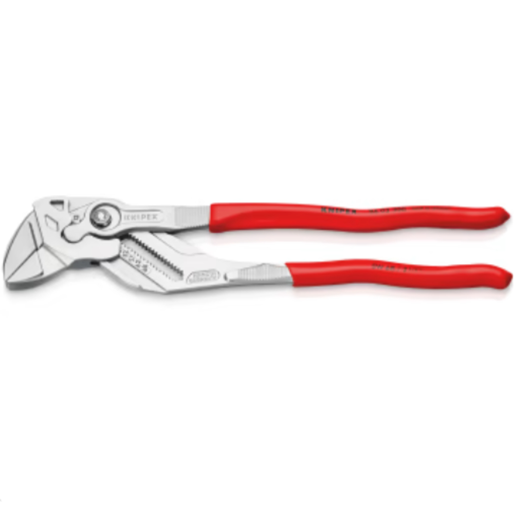 Pince cle 300mm chromée, gainées en plastique - Sur carte - KNIPEX - 8603300SB