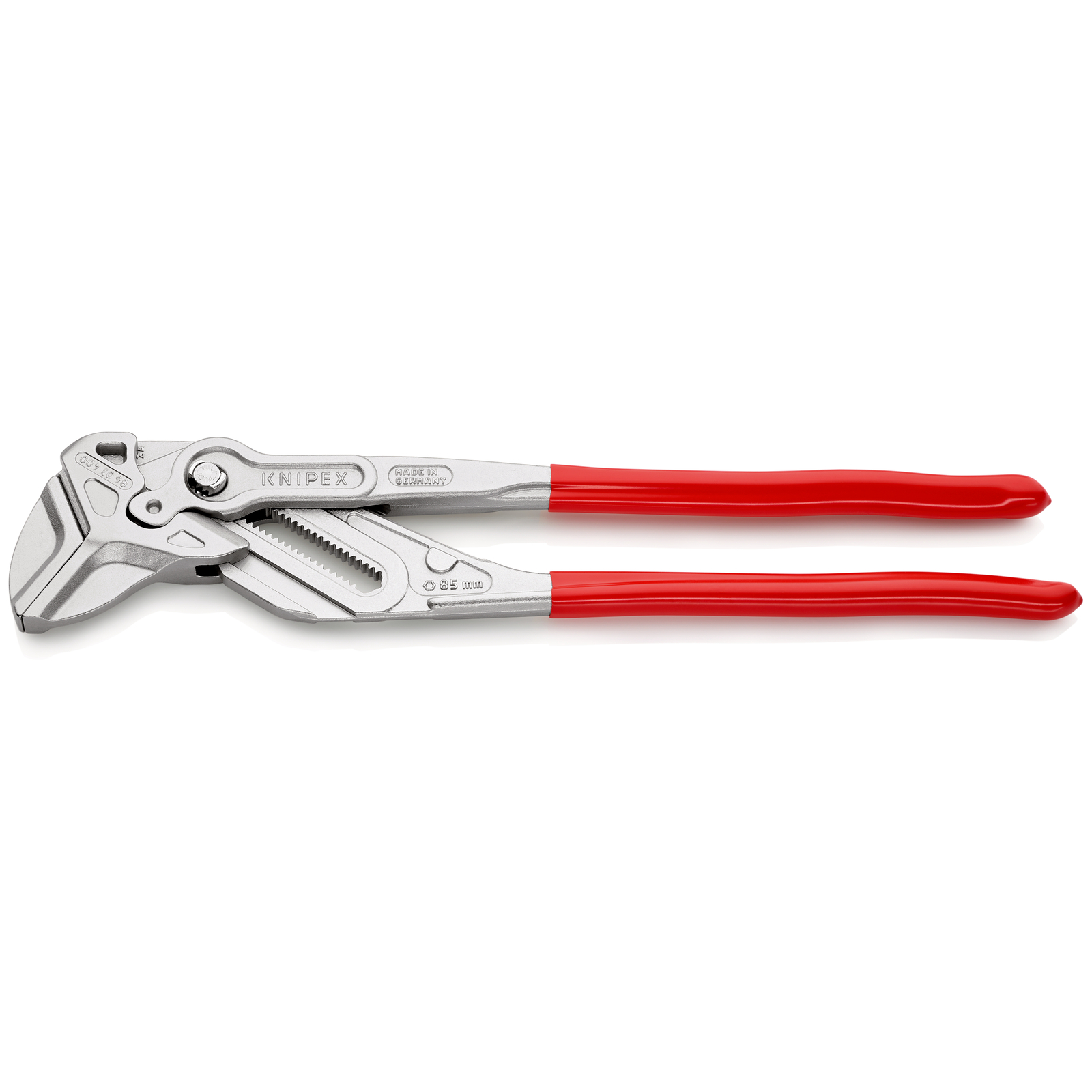 Pince-clé 400mm - Gainage PVC - Chromée - Ouverture 85mm KNIPEX - 8603400