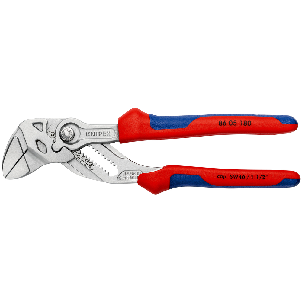 Pince cle 180mm chrome bimatiere KNIPEX - 86 05 180 SB
