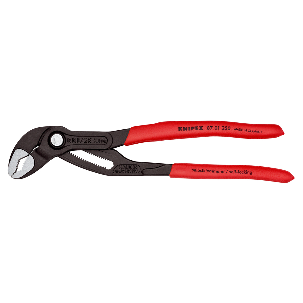 Pince multiprise de pointe Cobra - 46 mm d'ouverture - sur carte, sous blister - KNIPEX - 87 01 250 SB